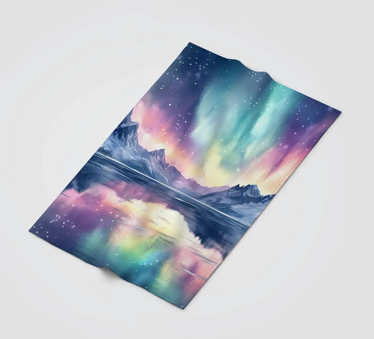 Reflets Polaires: l'aurora boreale ai piedi delle cime coperta in pile da Théïa's Fantasia World