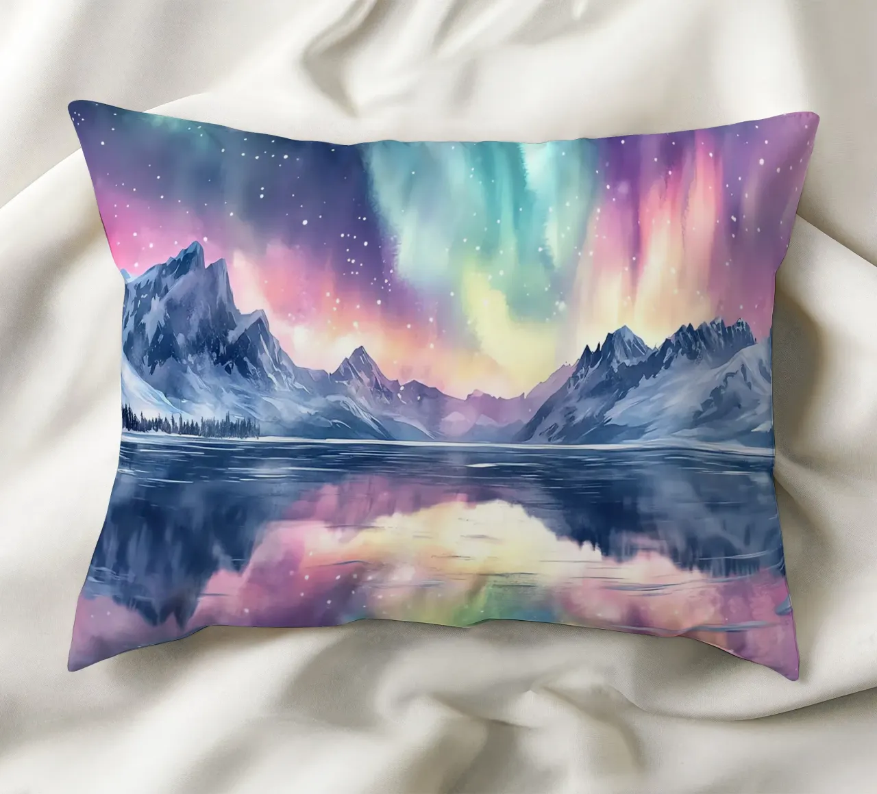 Reflets Polaires: l'aurora boreale ai piedi delle cime cuscino da Théïa's Fantasia World