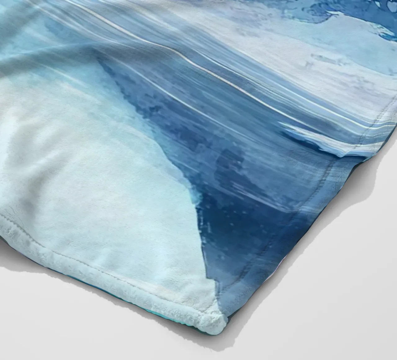 Boreal Mirror: Lake and Mountains under the Aurora fleece blanket by Théïa's Fantasia World