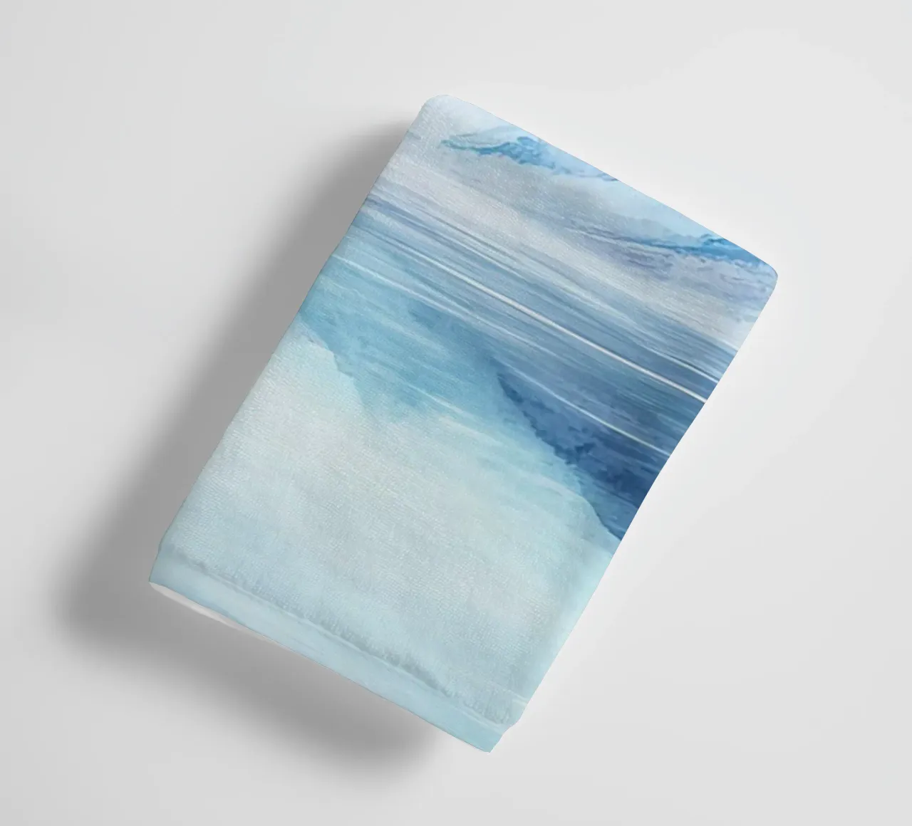 Boreal Mirror: Lake and Mountains under the Aurora towel by Théïa's Fantasia World