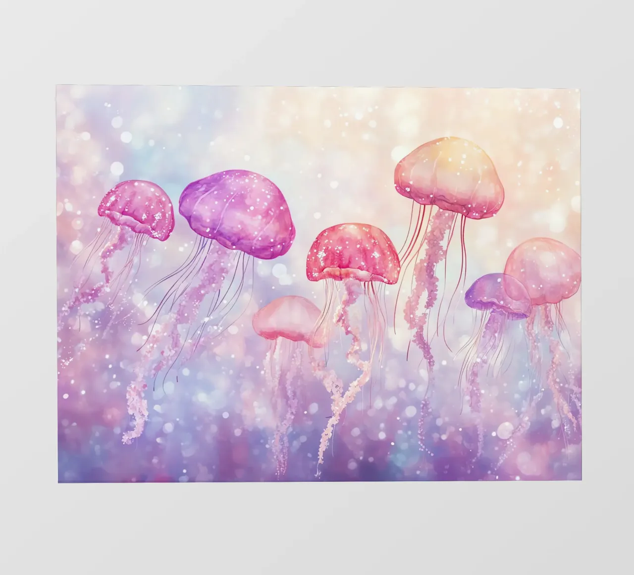 Medusa encantada : Ballet rosa y violeta papel para pared de Théïa's Fantasia World