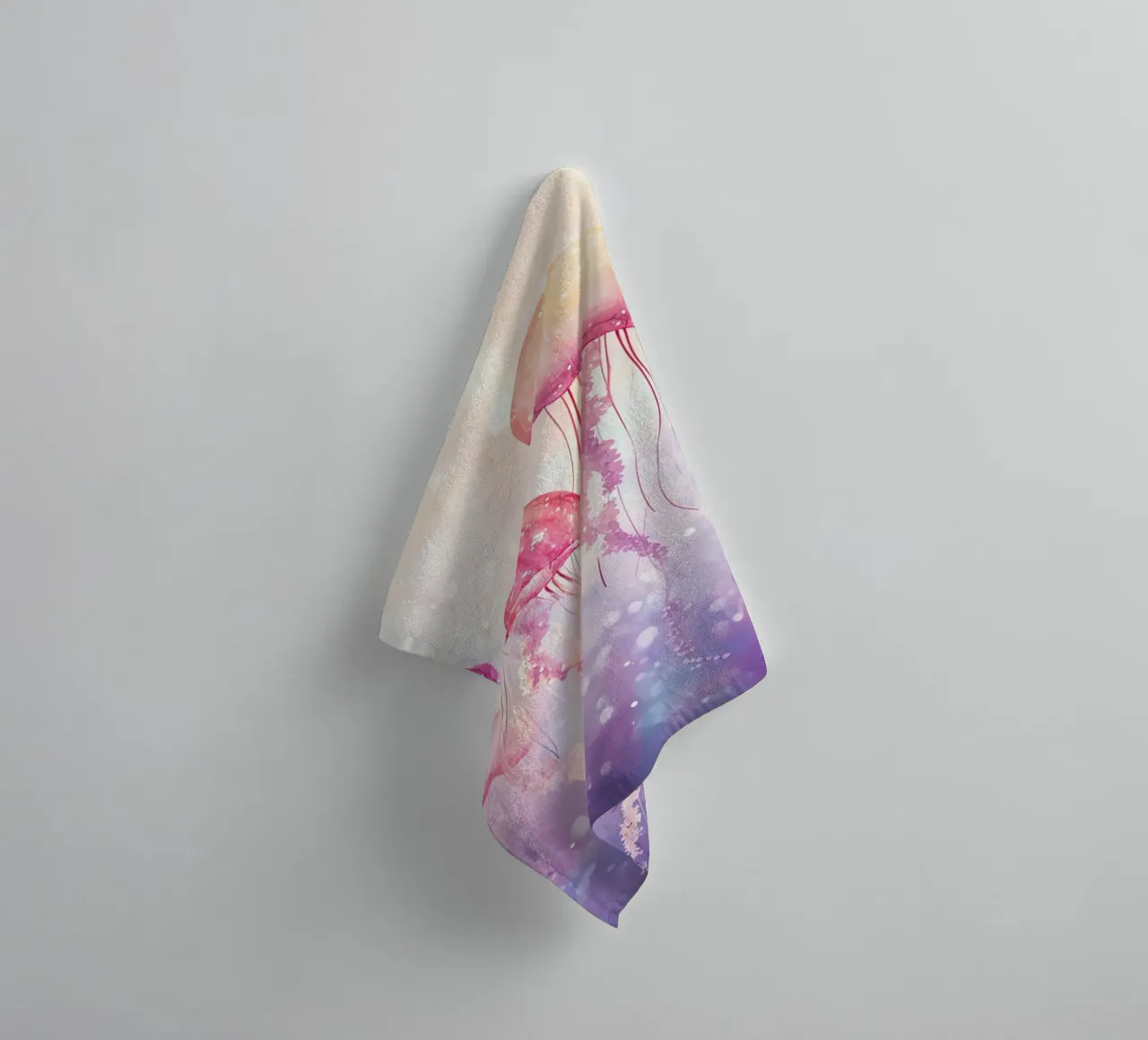 Méduses Enchantées : Ballet Rose et Violet serviette de bain de Théïa's Fantasia World