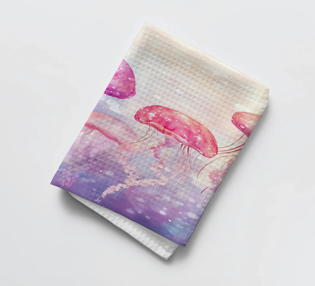 Méduses Enchantées : Ballet Rose et Violet torchon de Théïa's Fantasia World