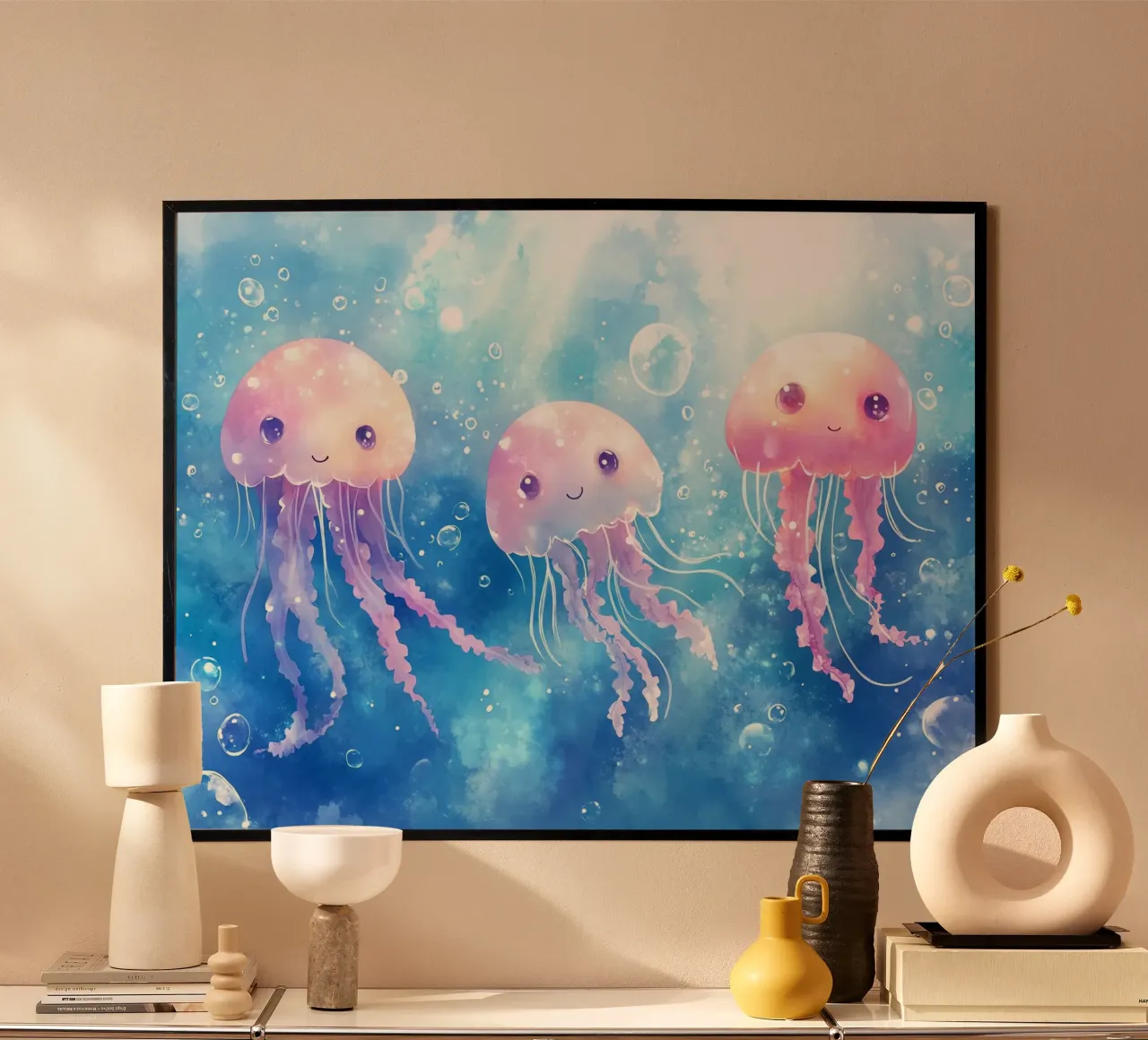 Gioia abissale: tre Medusa e i loro sorrisi poster da Théïa's Fantasia World