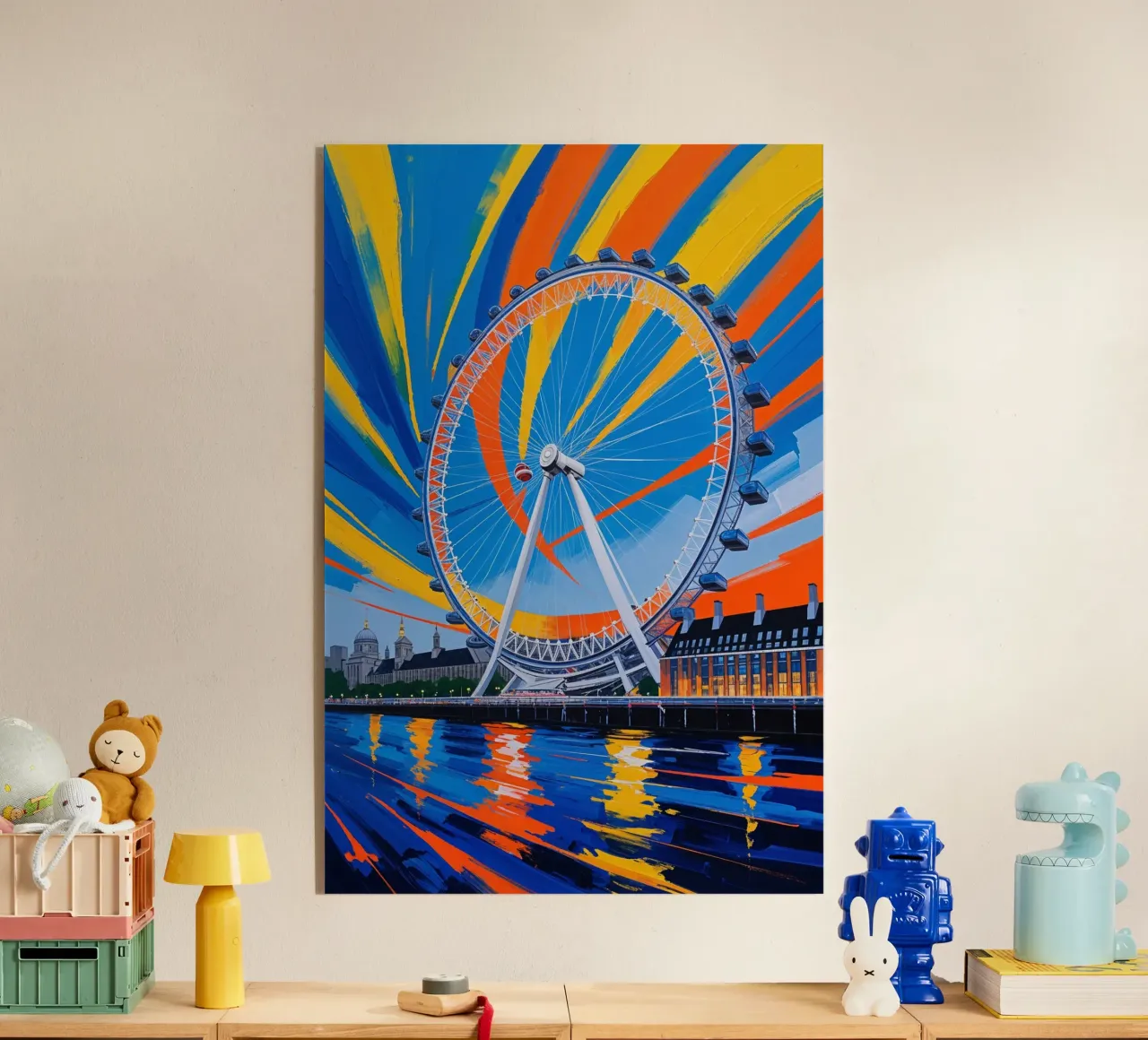 Abstract Artwork of the London Eye in Full Motion plexiglass da AlbertKlee