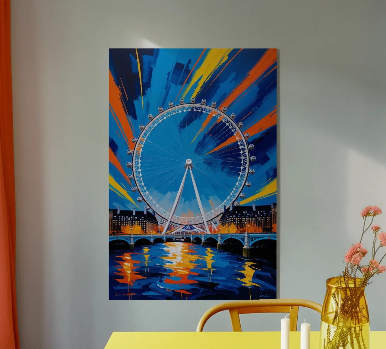 Abstract Expressionist Depiction of the London Eye plexiglass da AlbertKlee