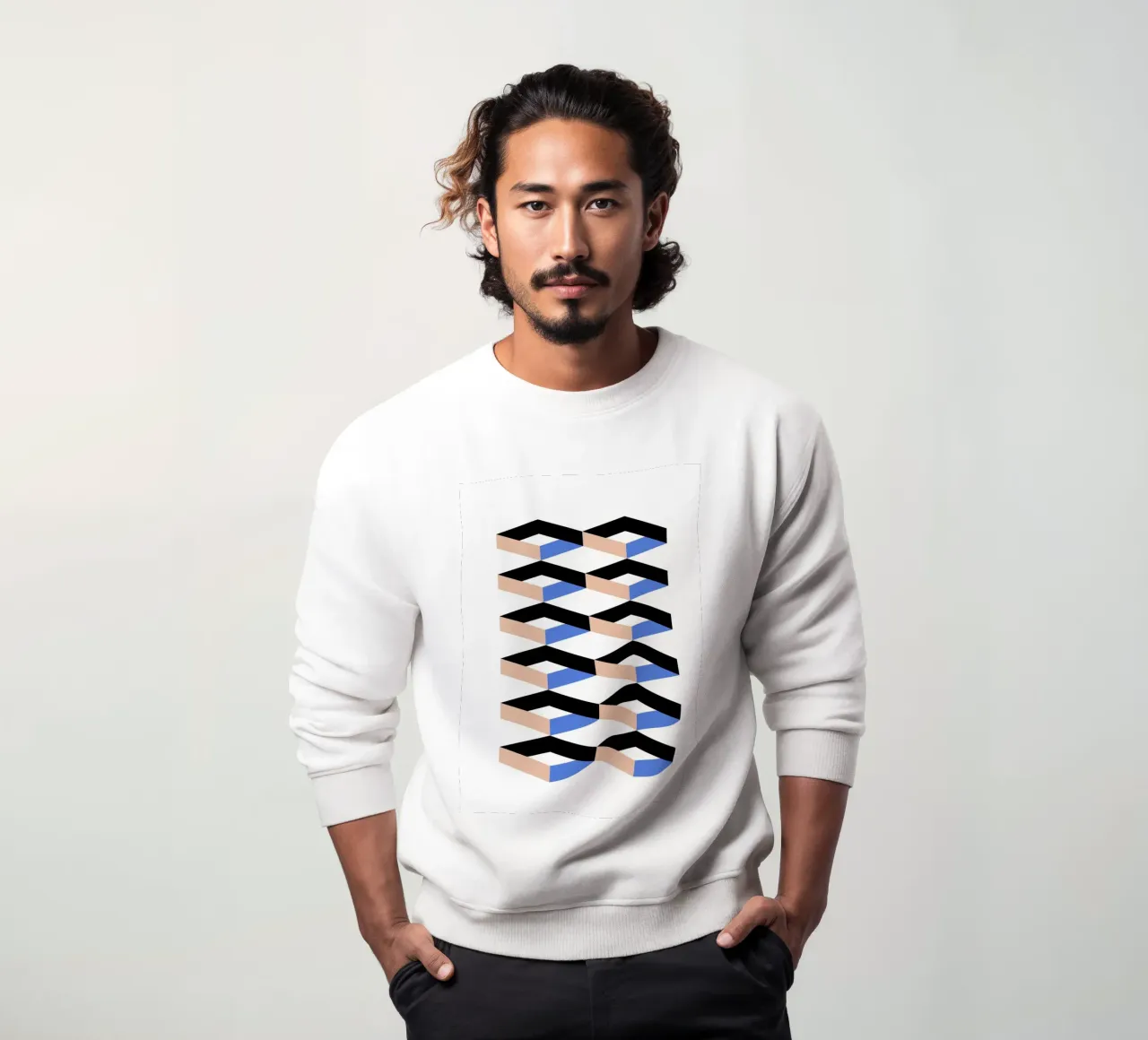 Geometric Optical Illusion Art – Modern Minimalist Design sweatshirt by kookiepixel