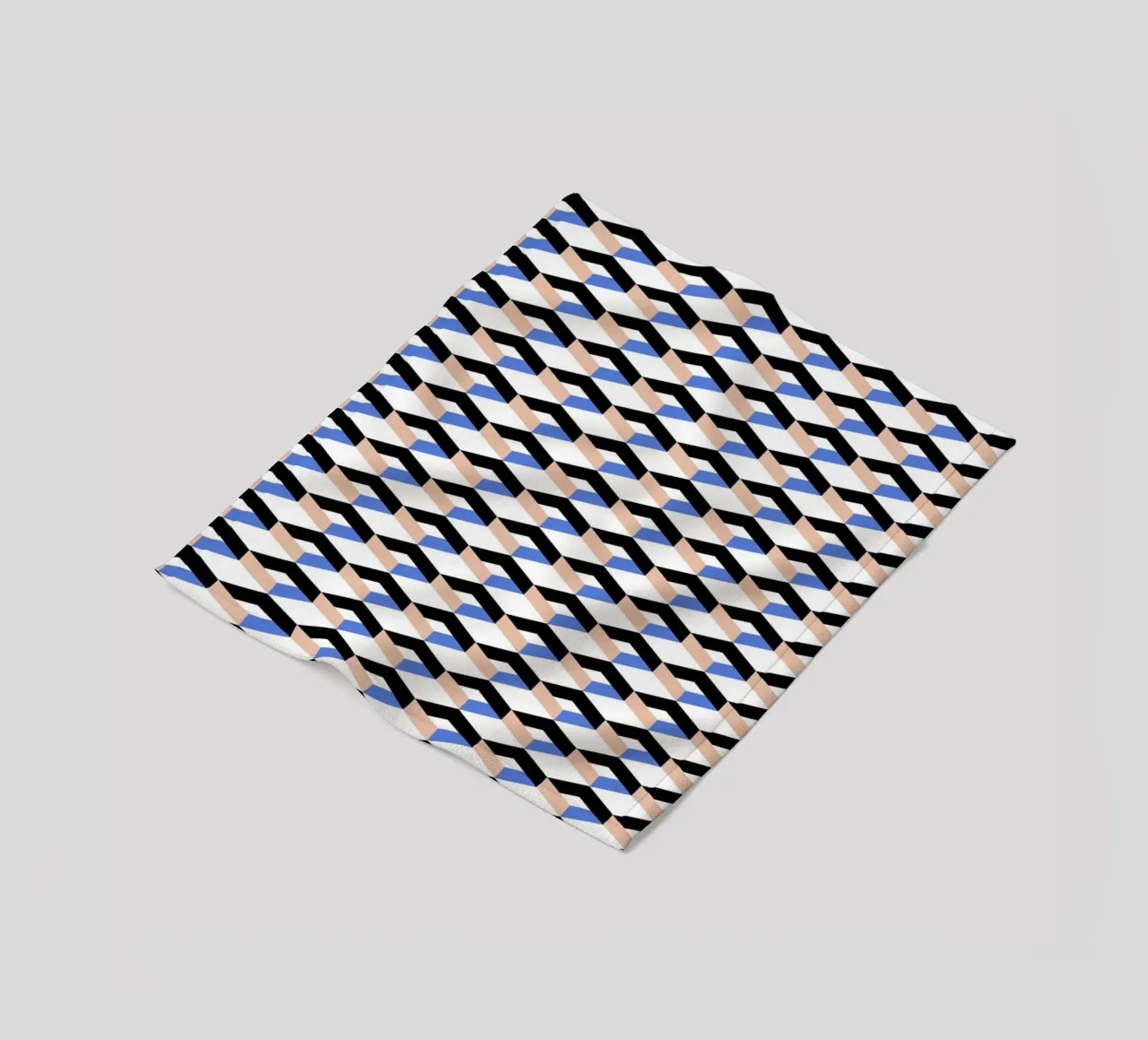Geometric Optical Illusion Art – Modern Minimalist Design fleece blanket by kookiepixel