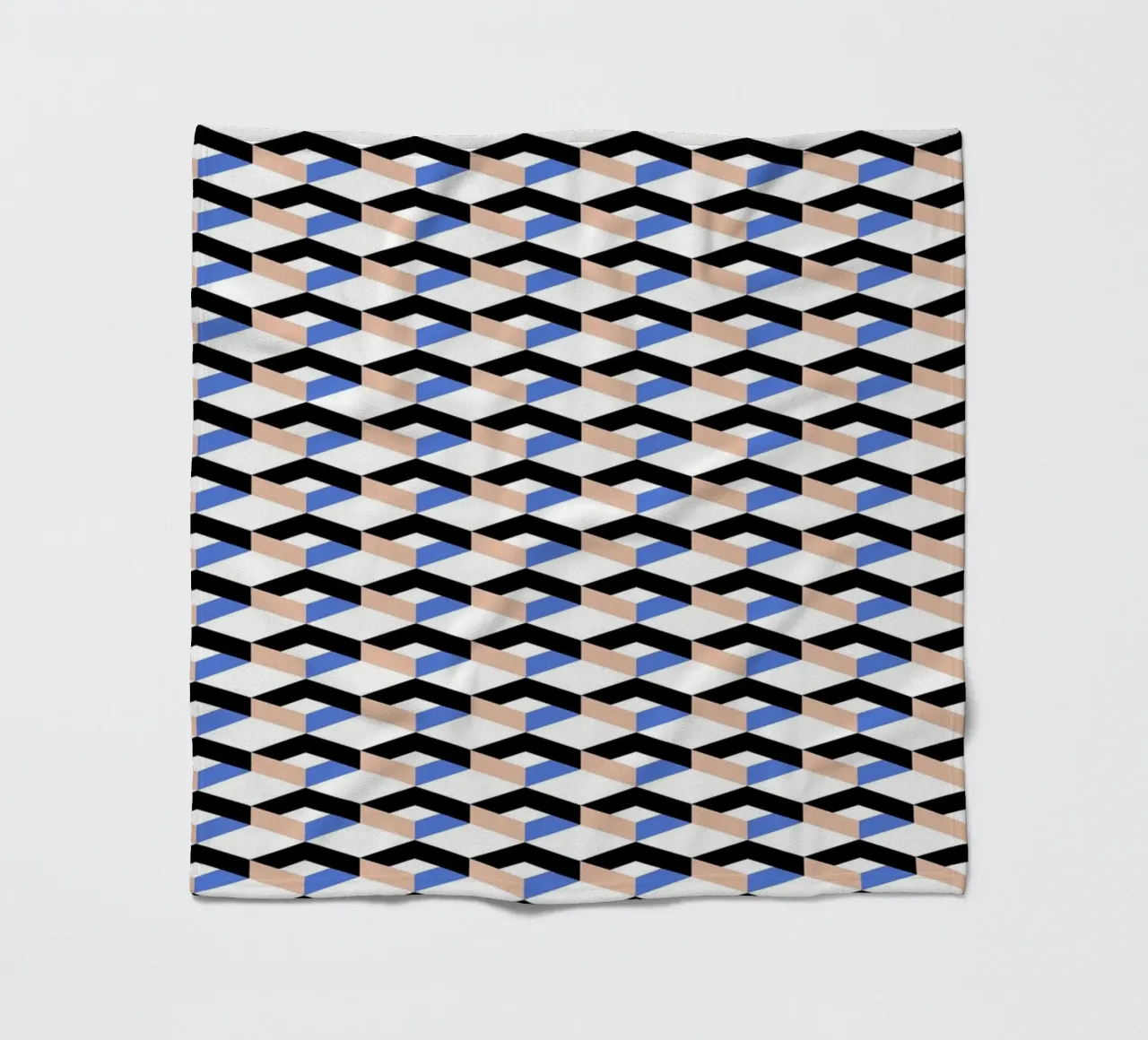 Geometric Optical Illusion Art – Modern Minimalist Design fleece blanket by kookiepixel