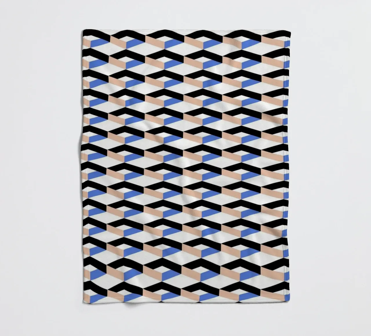 Geometric Optical Illusion Art – Modern Minimalist Design fleece blanket by kookiepixel