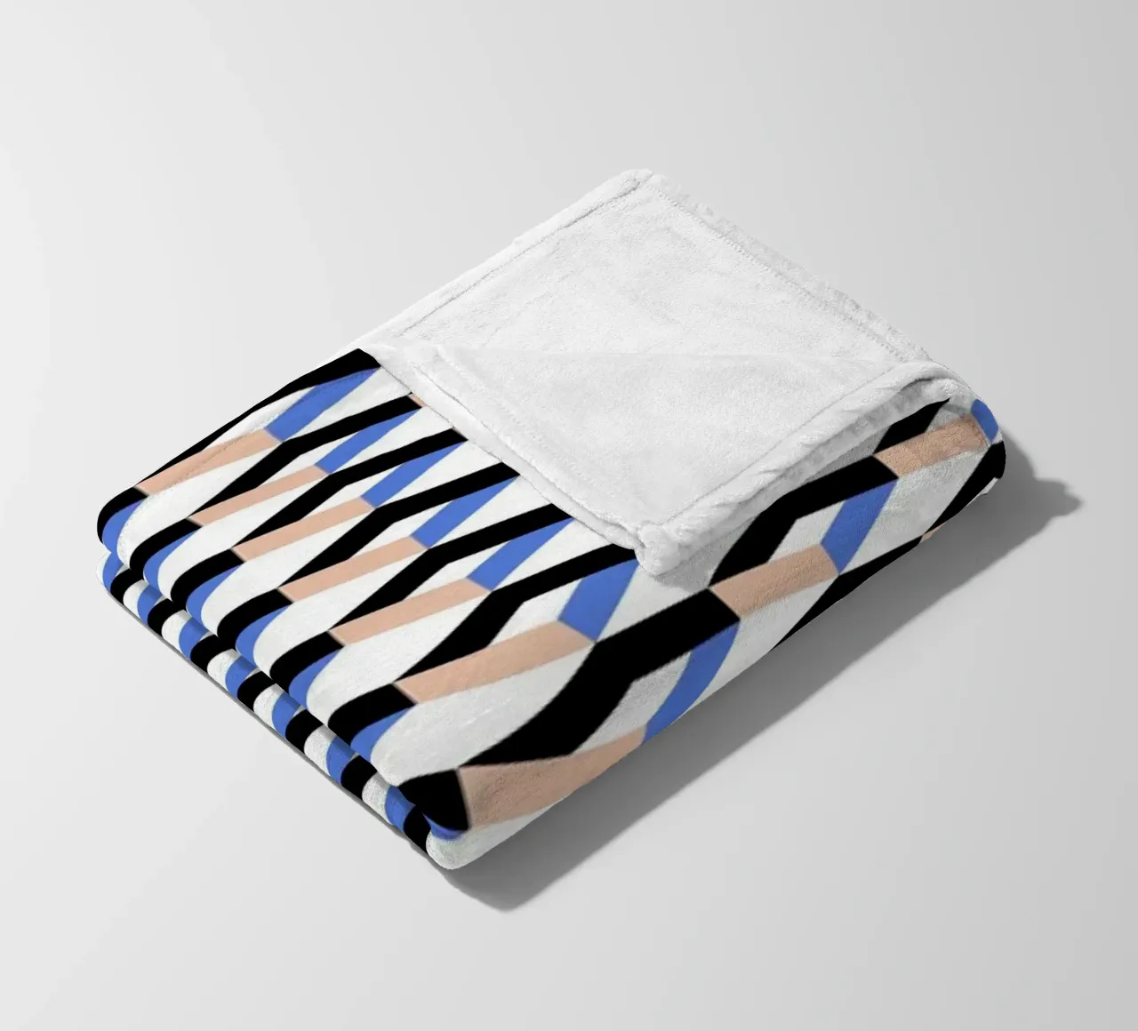 Geometric Optical Illusion Art – Modern Minimalist Design fleece blanket by kookiepixel