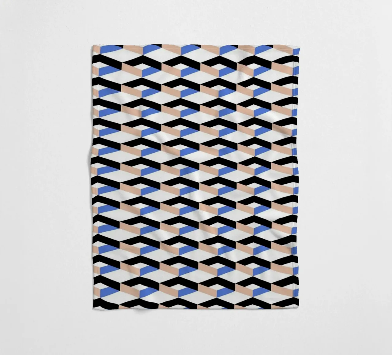 Geometric Optical Illusion Art – Modern Minimalist Design fleece blanket by kookiepixel