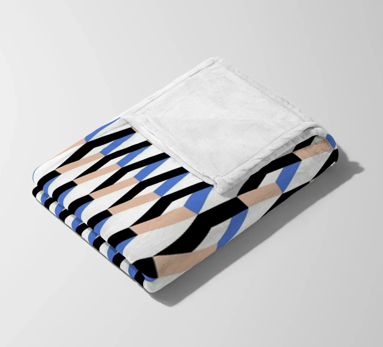 Geometric Optical Illusion Art – Modern Minimalist Design fleece blanket by kookiepixel