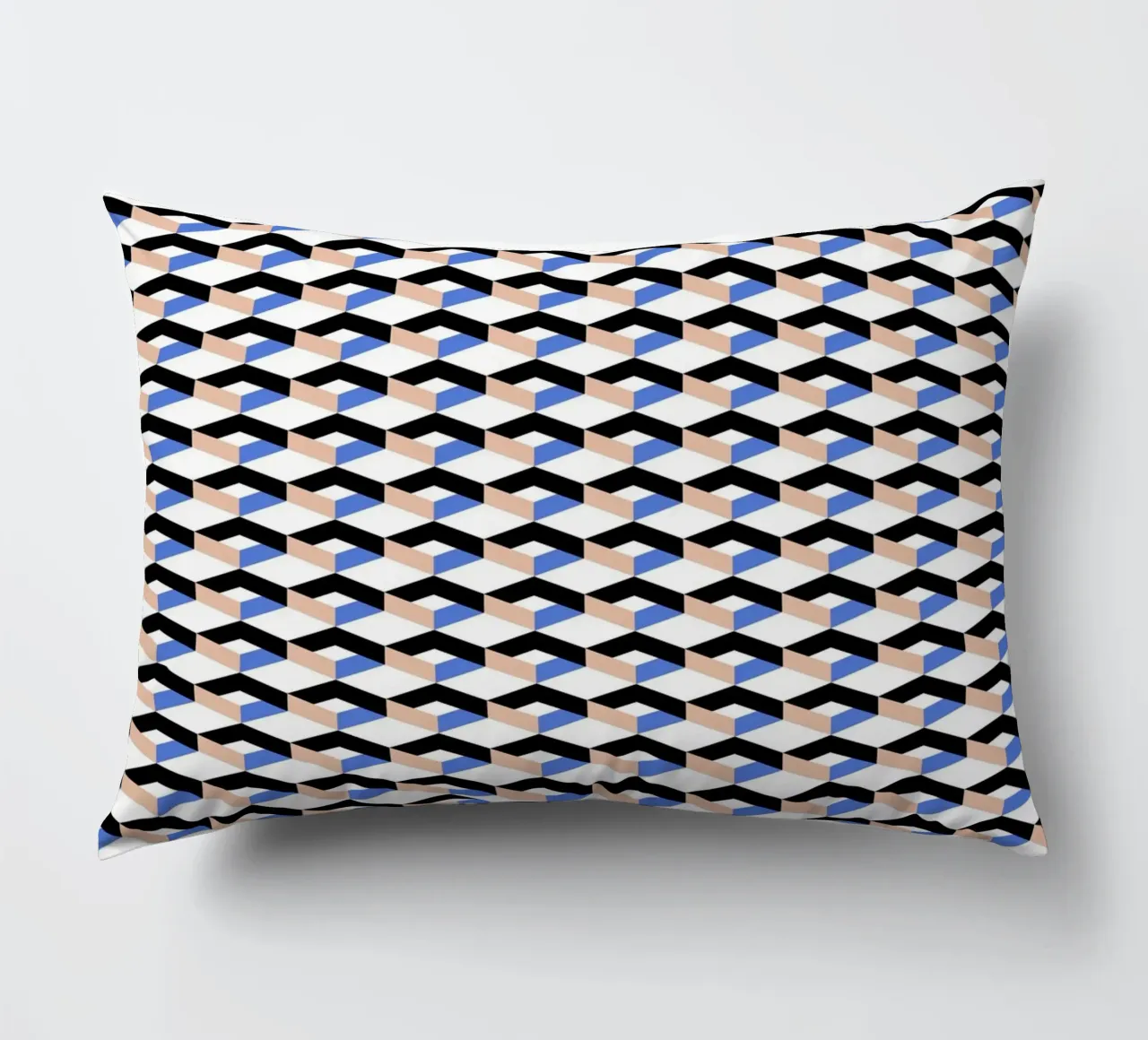 Arte dell'illusione ottica geometrica - Design moderno e minimalista cuscino da kookiepixel