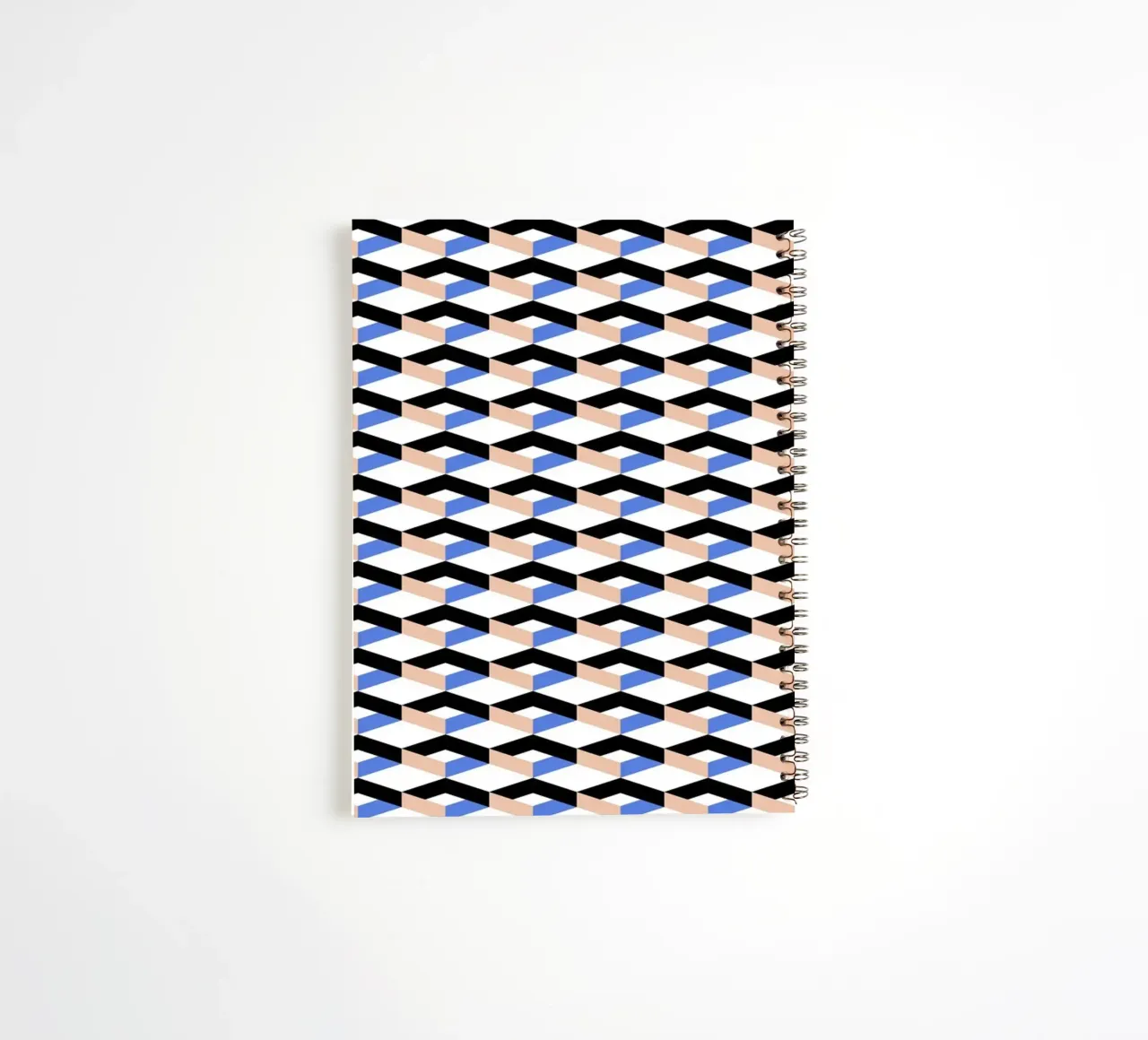 Geometric Optical Illusion Art – Modern Minimalist Design spiral notebook by kookiepixel