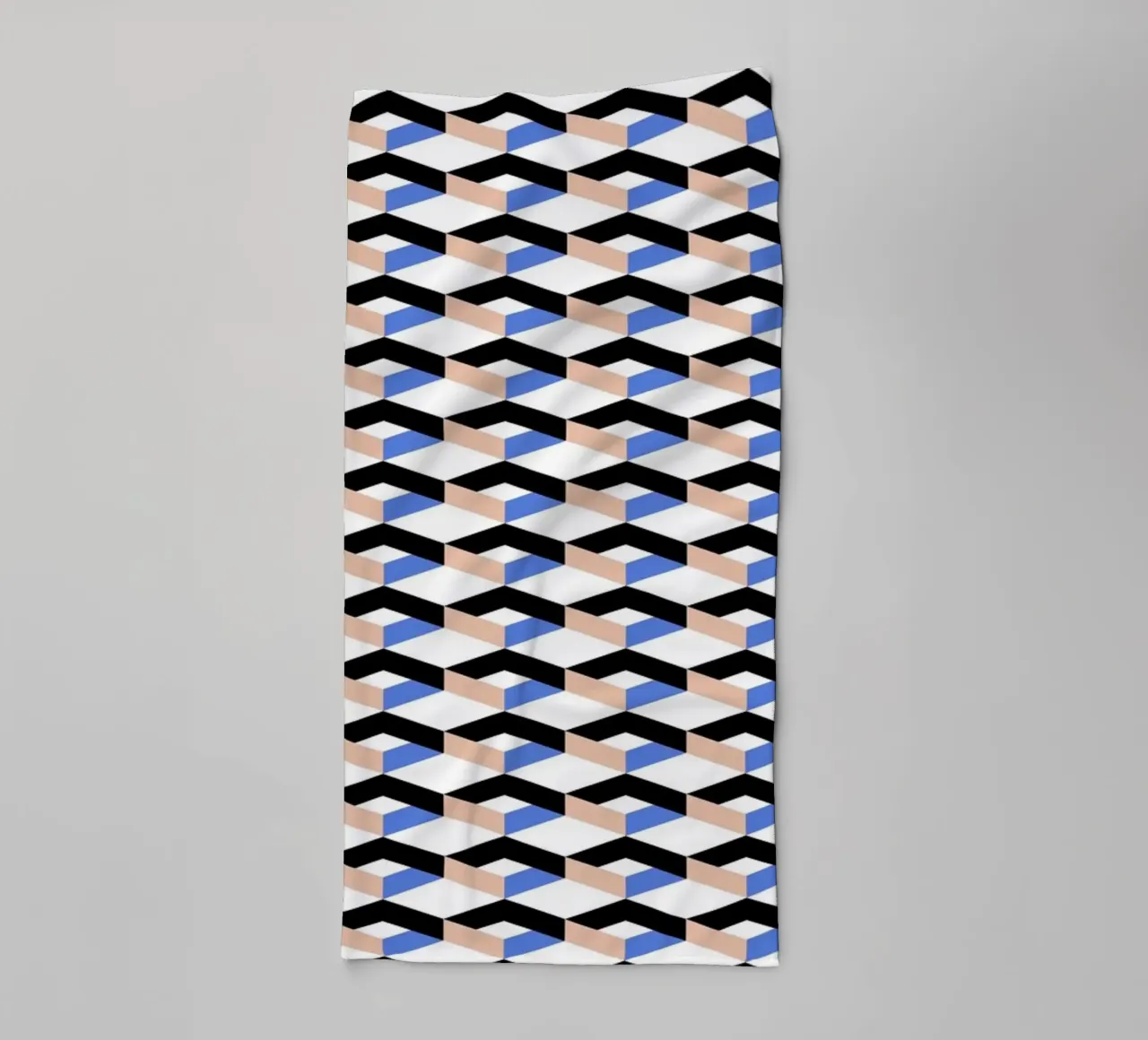 Geometric Optical Illusion Art – Modern Minimalist Design towel by kookiepixel