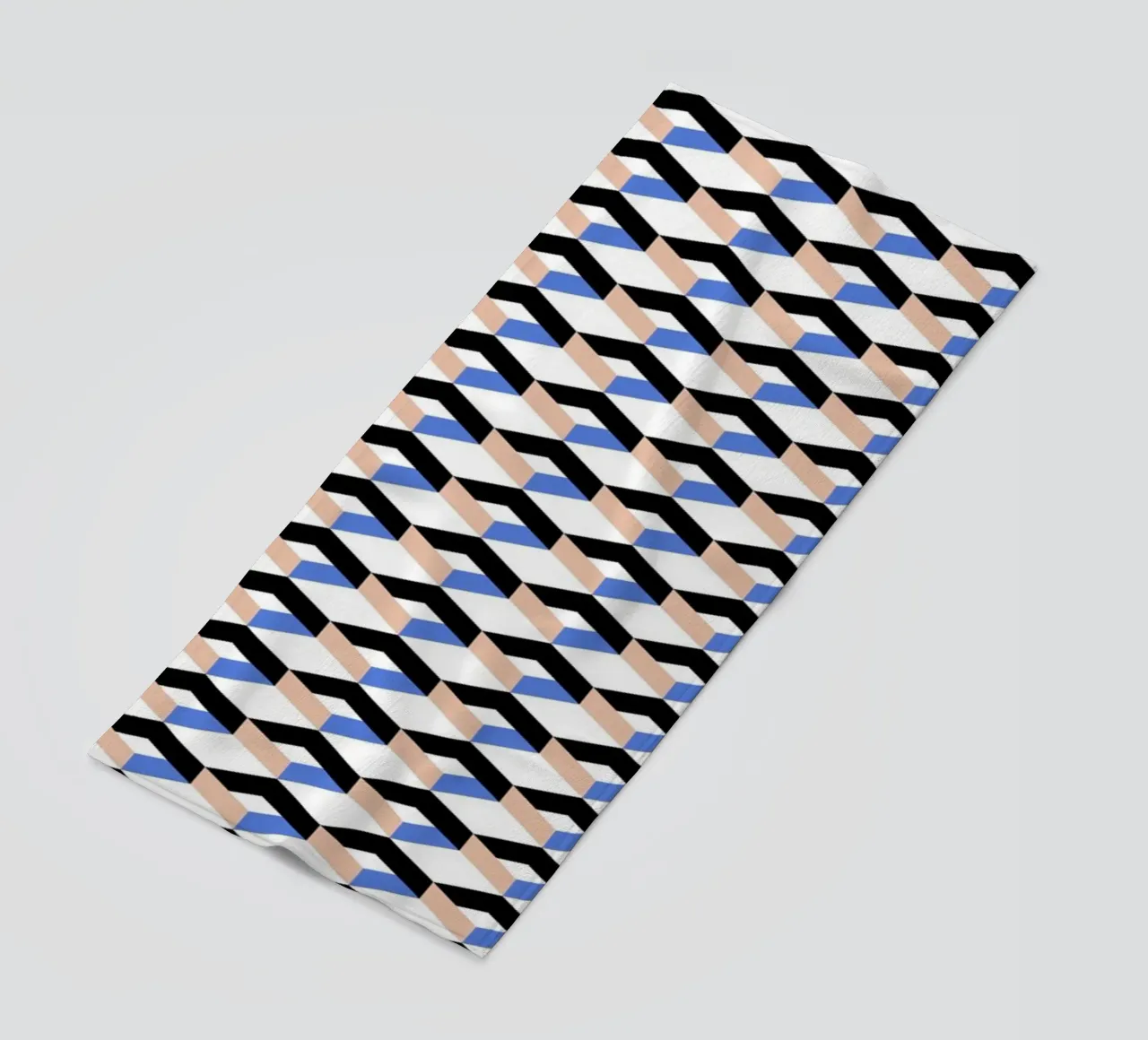 Geometric Optical Illusion Art – Modern Minimalist Design beach towel by kookiepixel