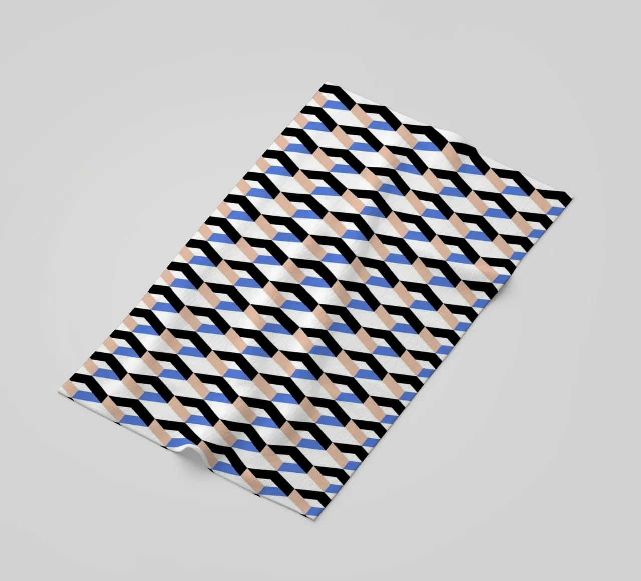 Geometric Optical Illusion Art – Modern Minimalist Design beach towel by kookiepixel