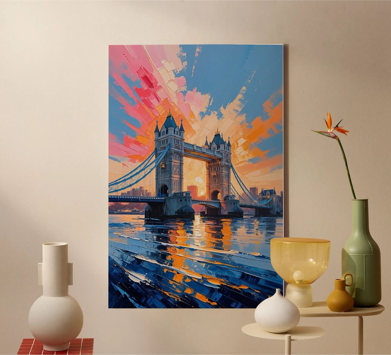 Radiant Evening at Tower Bridge canvas by AlbertKlee
