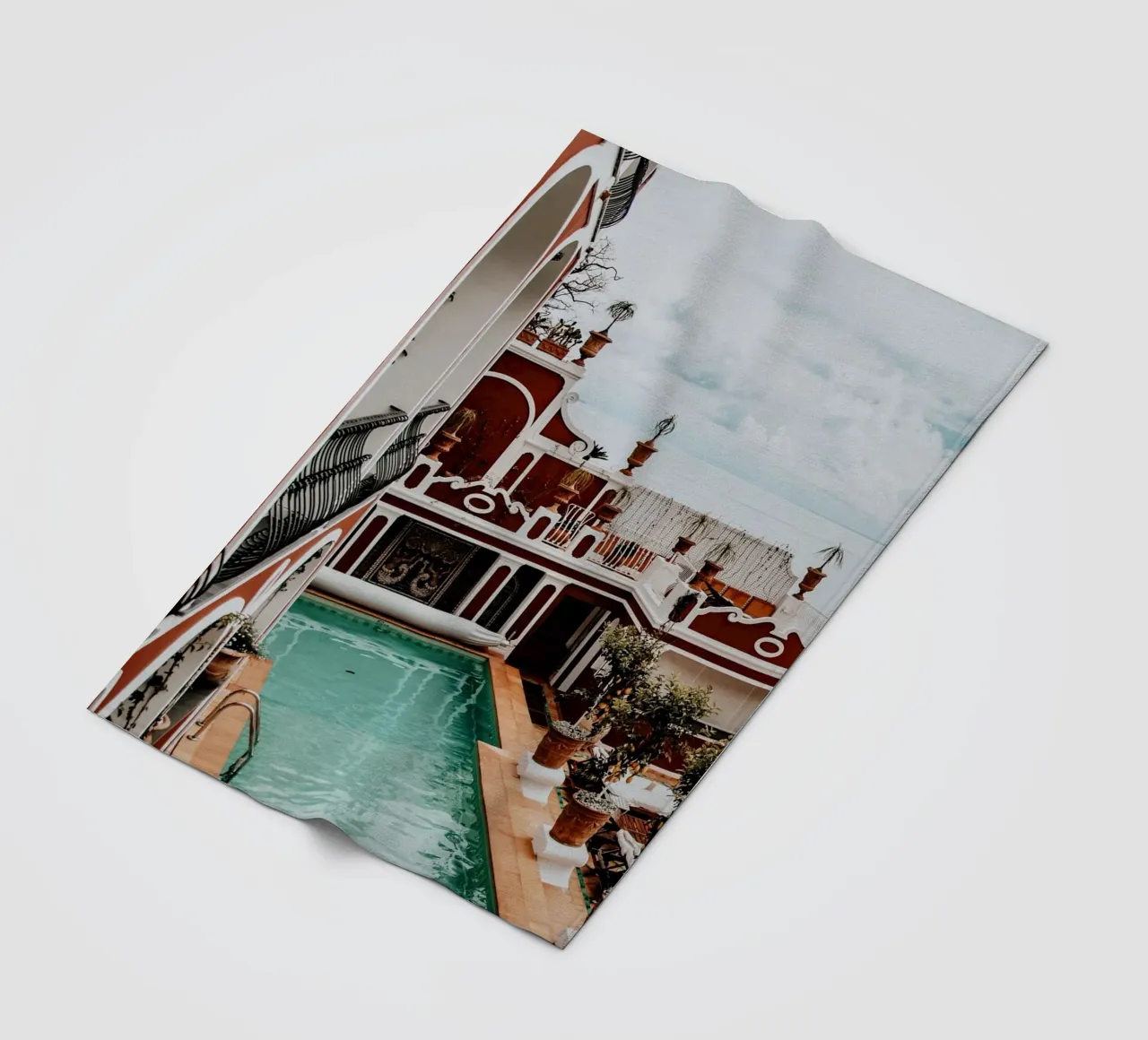 Le Sirenuse, Positano, Amalfi Coast in Italy, Travel Print coperta in pile da TheTravelClub