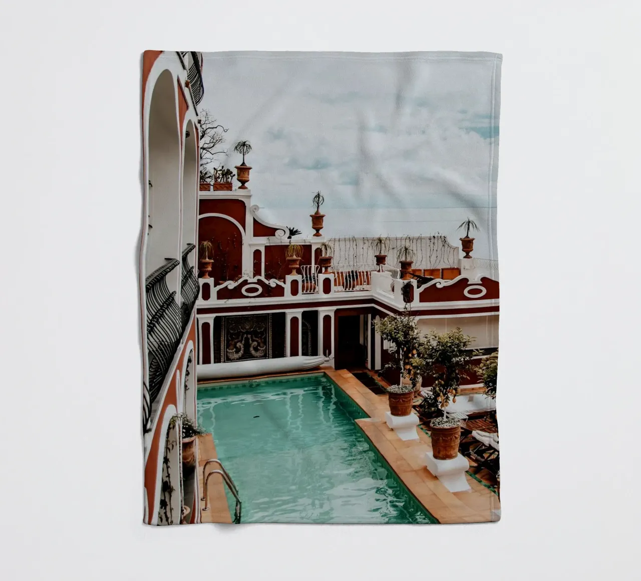 Le Sirenuse, Positano, Amalfi Coast in Italy, Travel Print coperta in pile da TheTravelClub