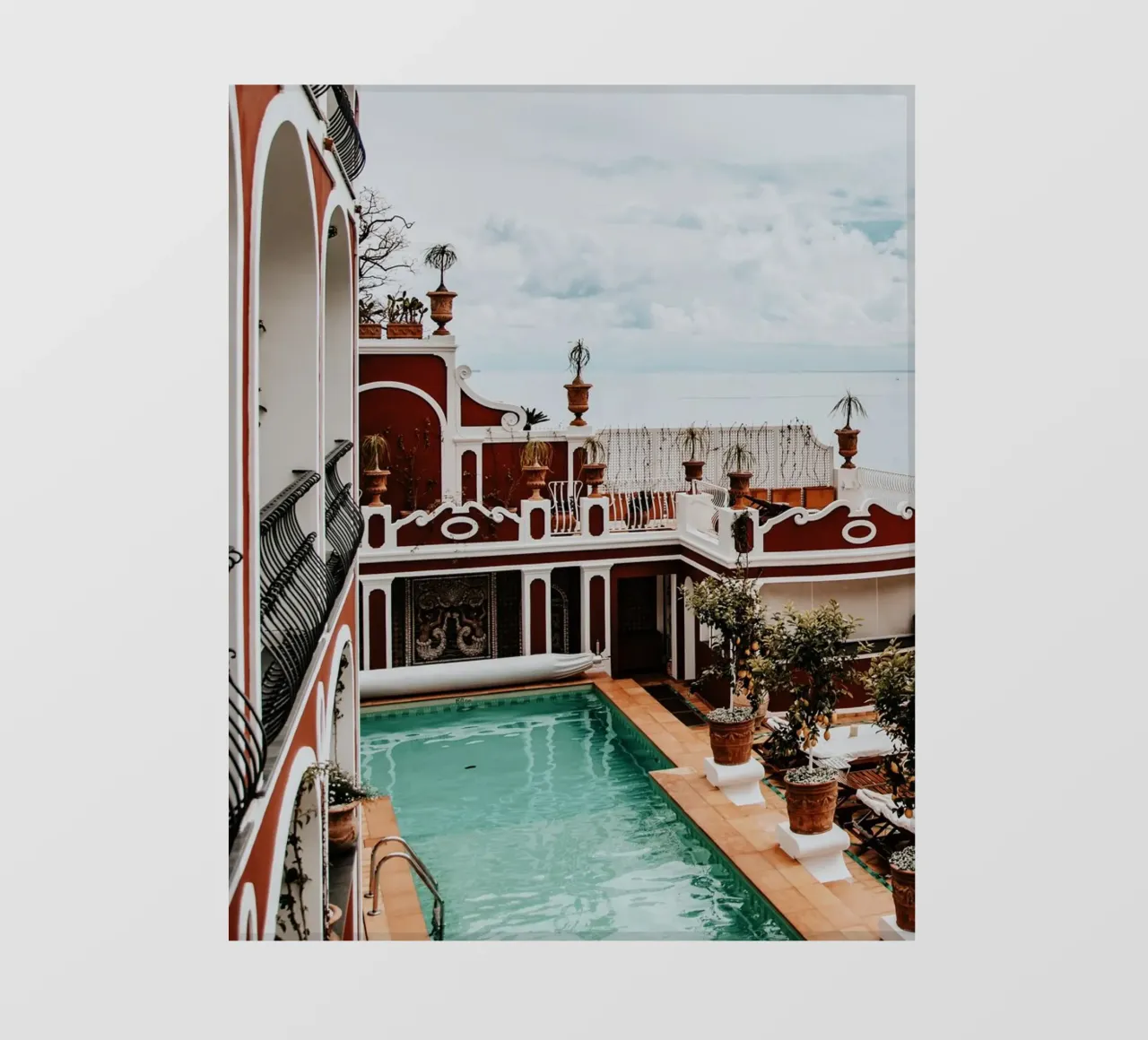 Le Sirenuse, Positano, Amalfi Coast in Italy, Travel Print pellicola backlit da TheTravelClub