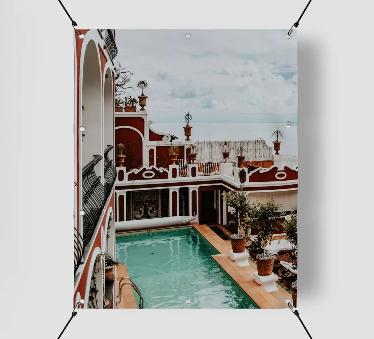 Le Sirenuse, Positano, Amalfi Coast in Italy, Travel Print telo in pvc da TheTravelClub