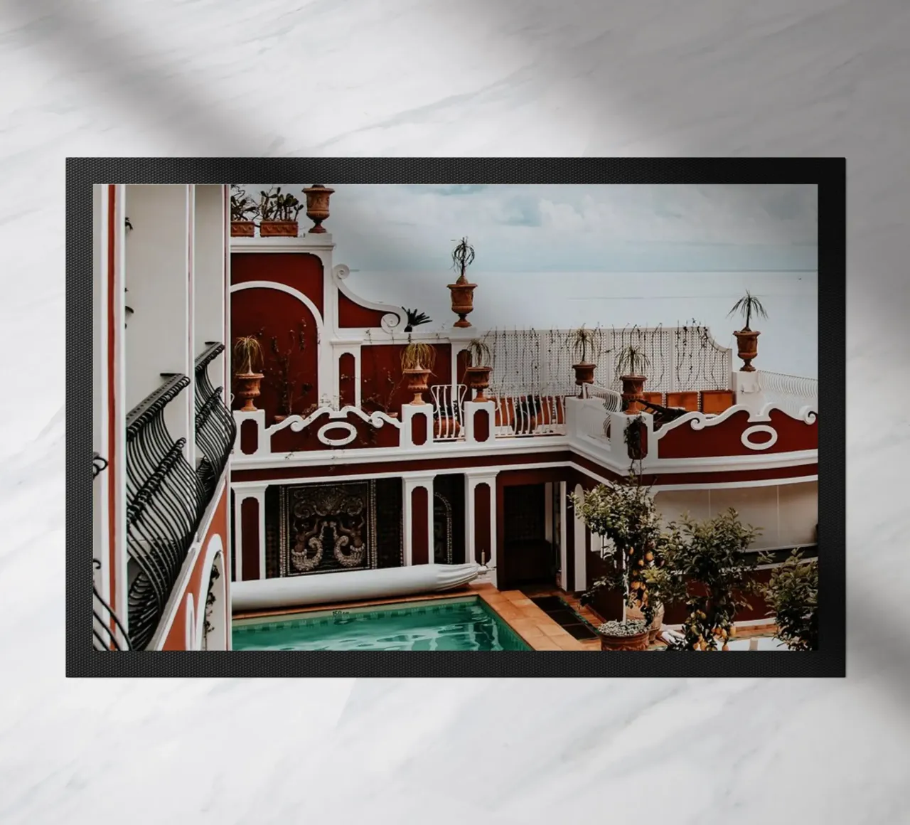 Le Sirenuse, Positano, Amalfi Coast in Italy, Travel Print zerbino da TheTravelClub