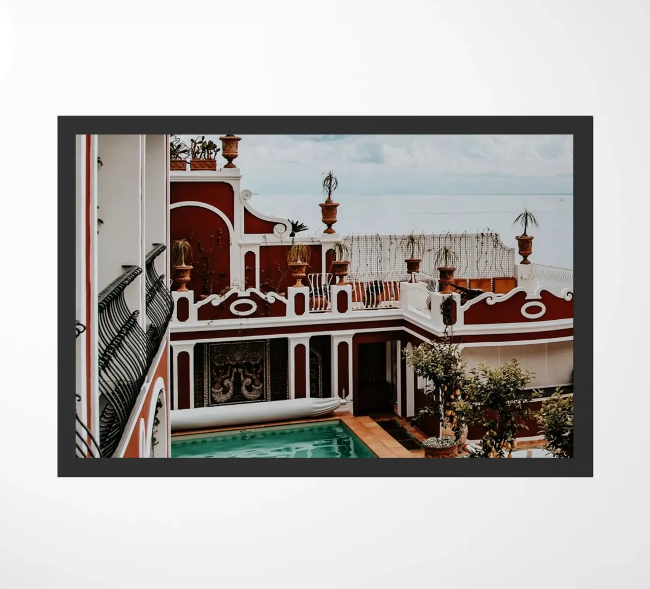 Le Sirenuse, Positano, Amalfi Coast in Italy, Travel Print zerbino da TheTravelClub