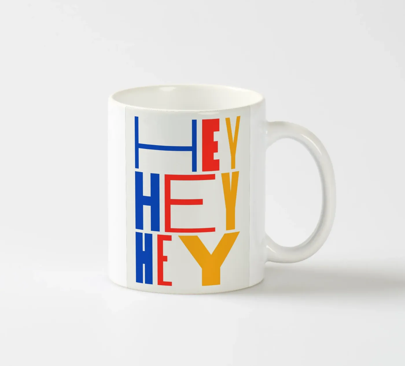 HEY ceramic mug by Mat Voyce