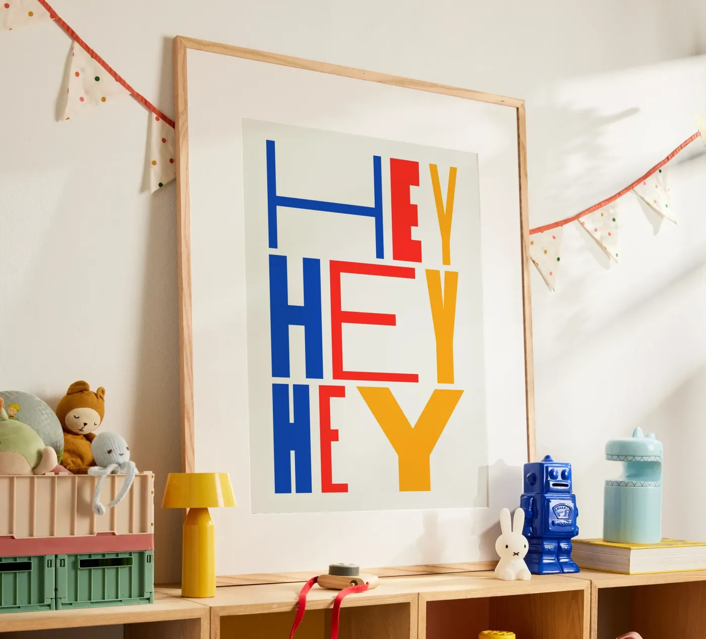 HEY poster van Mat Voyce