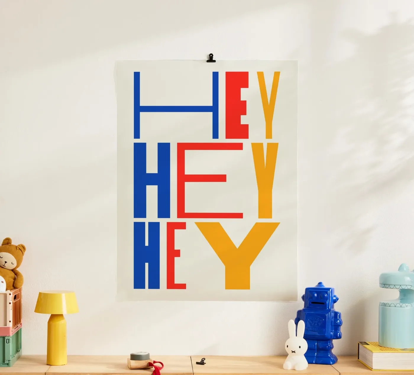 HEY poster van Mat Voyce