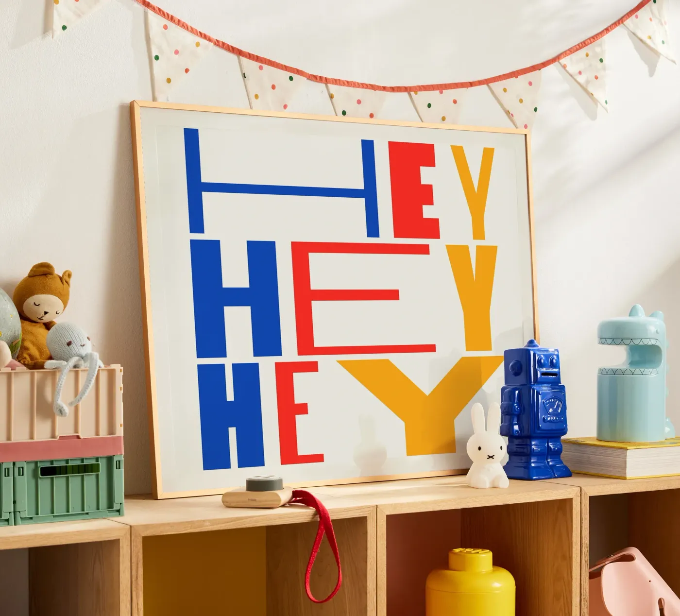 HEY poster van Mat Voyce