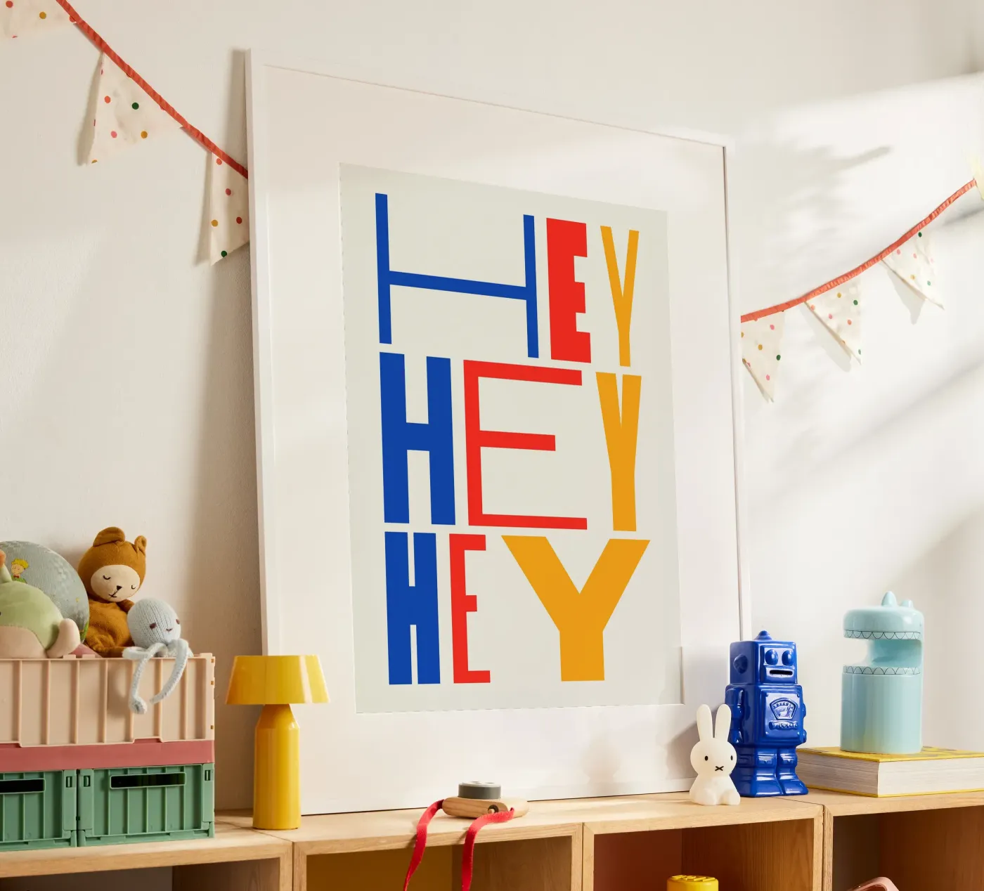 HEY poster van Mat Voyce