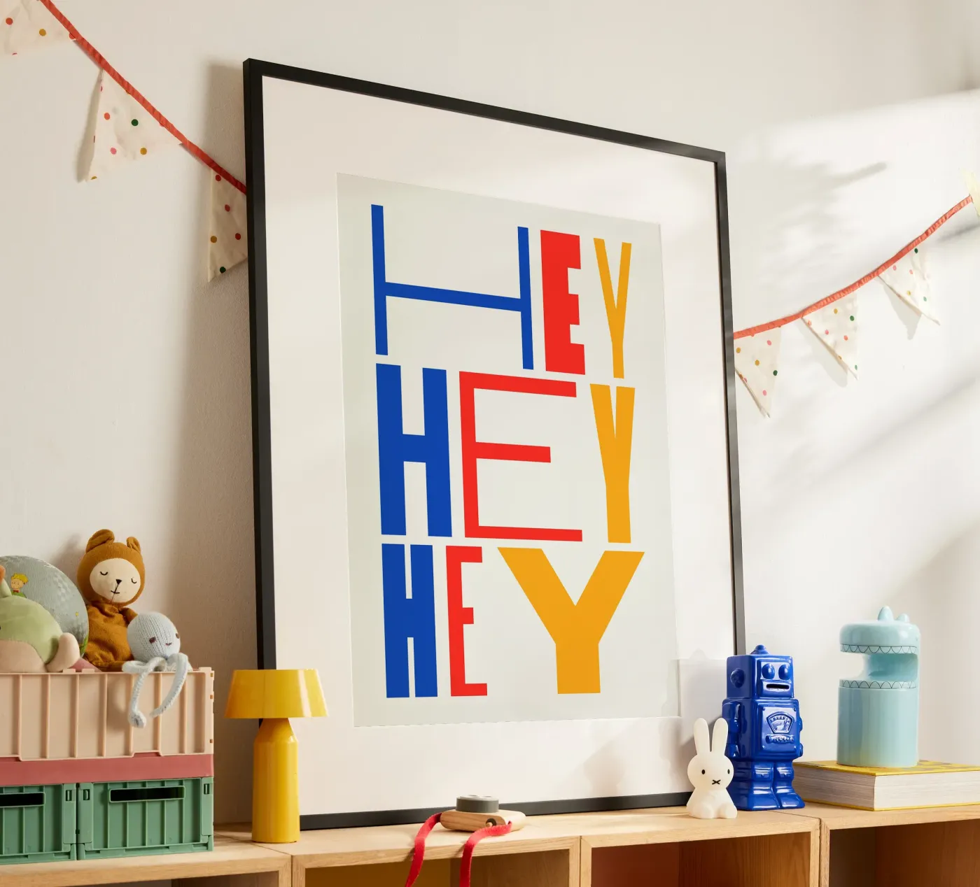 HEY poster van Mat Voyce