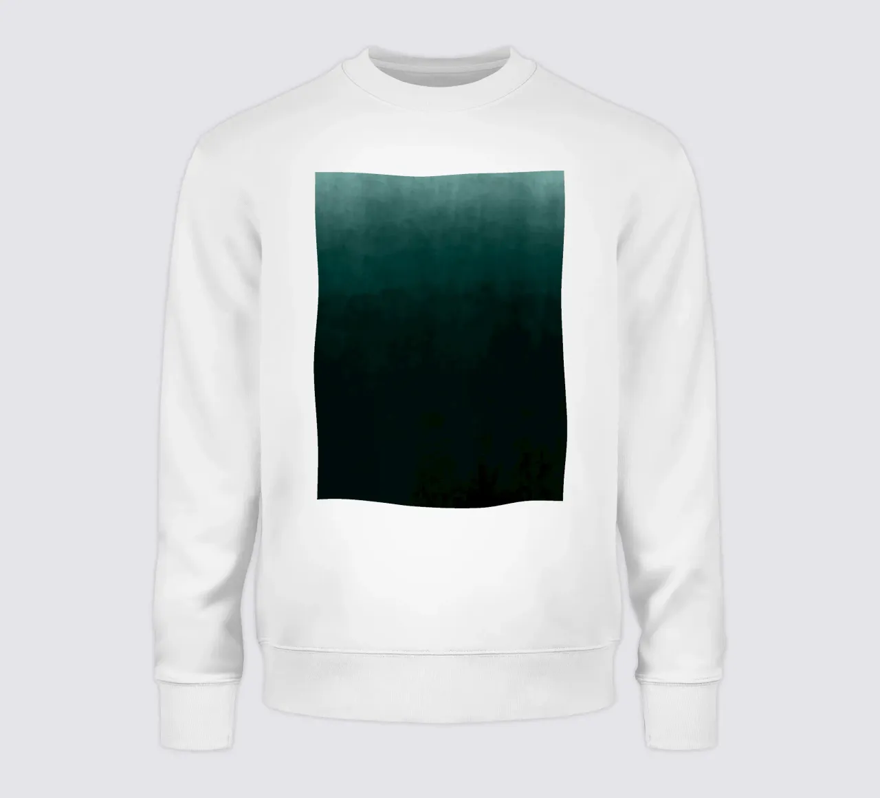 Deep Emerald Green Gradient Abstrakter Kunstdruck Sweatshirt von kookiepixel