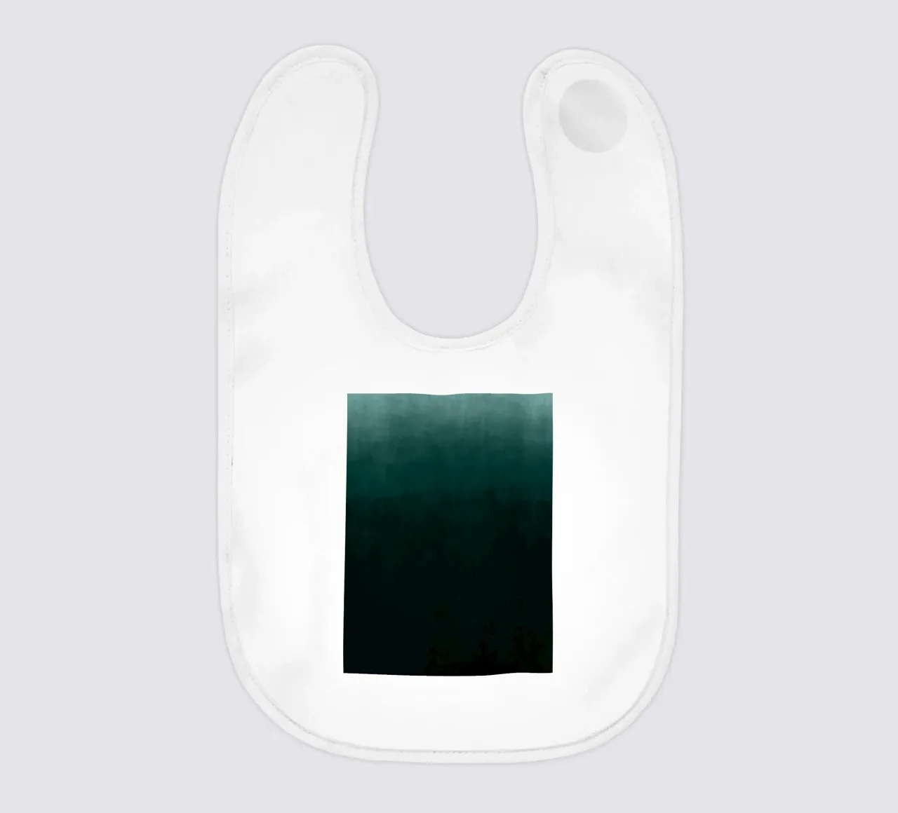Diep smaragdgroen kleurverloop abstracte kunstdruk baby slabbetje van kookiepixel