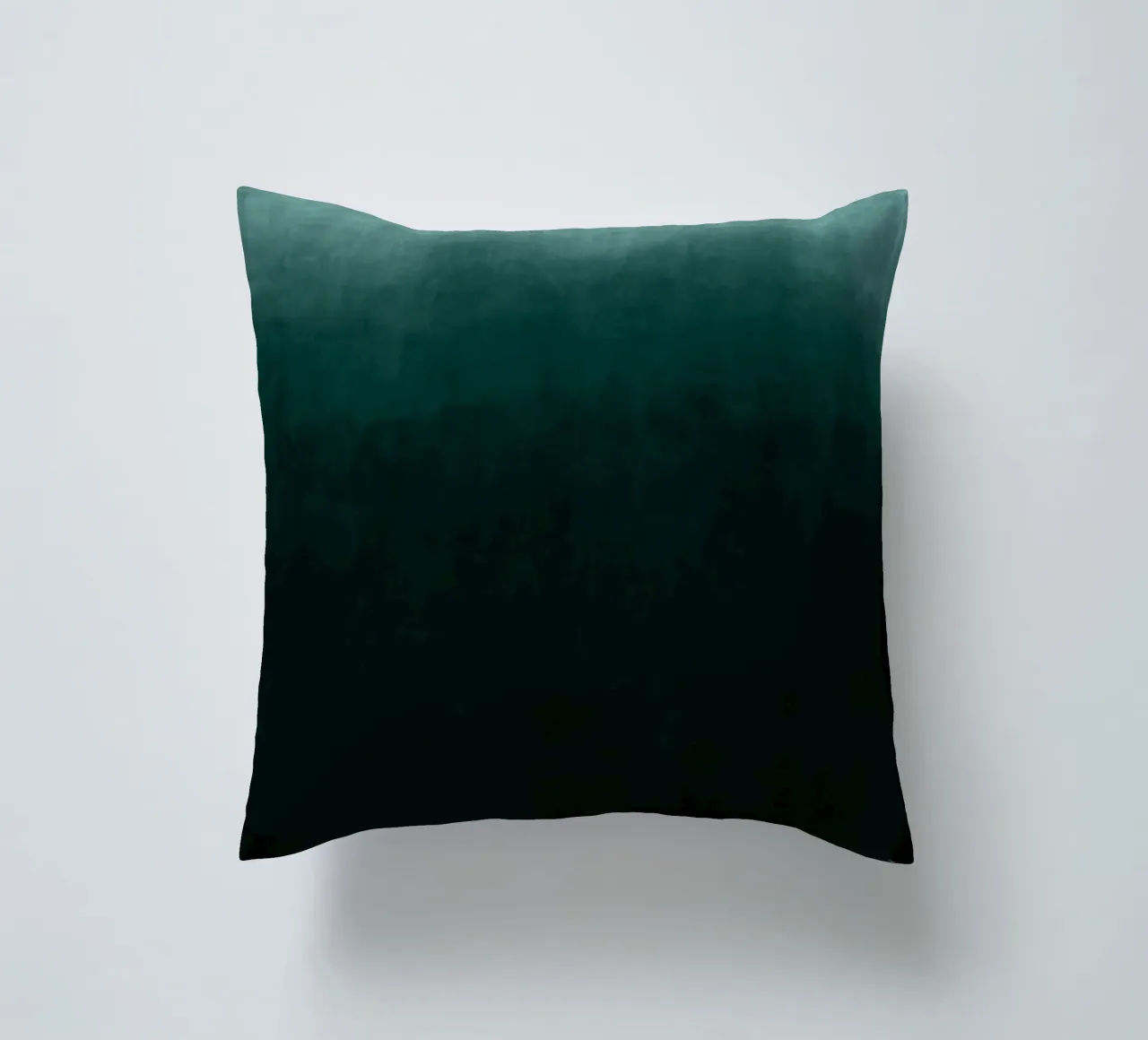 Stampa d'arte astratta a gradi verde smeraldo profondo cuscino da kookiepixel
