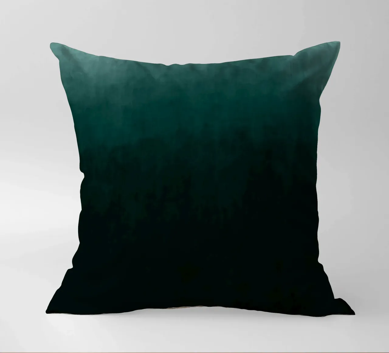 Stampa d'arte astratta a gradi verde smeraldo profondo cuscino da kookiepixel