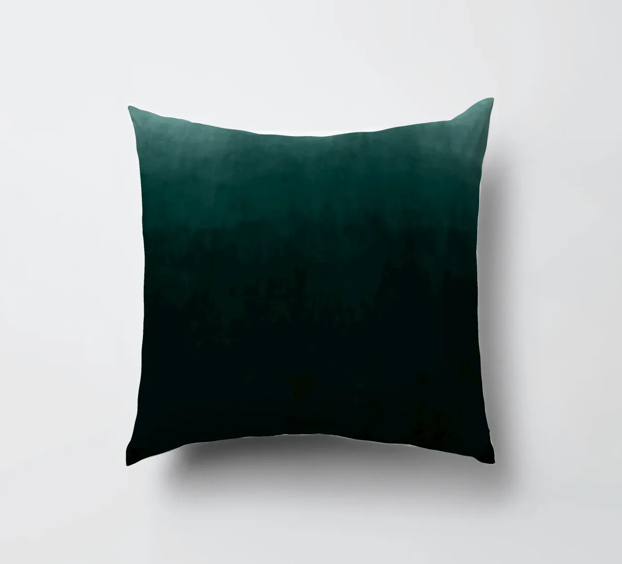 Stampa d'arte astratta a gradi verde smeraldo profondo cuscino da kookiepixel