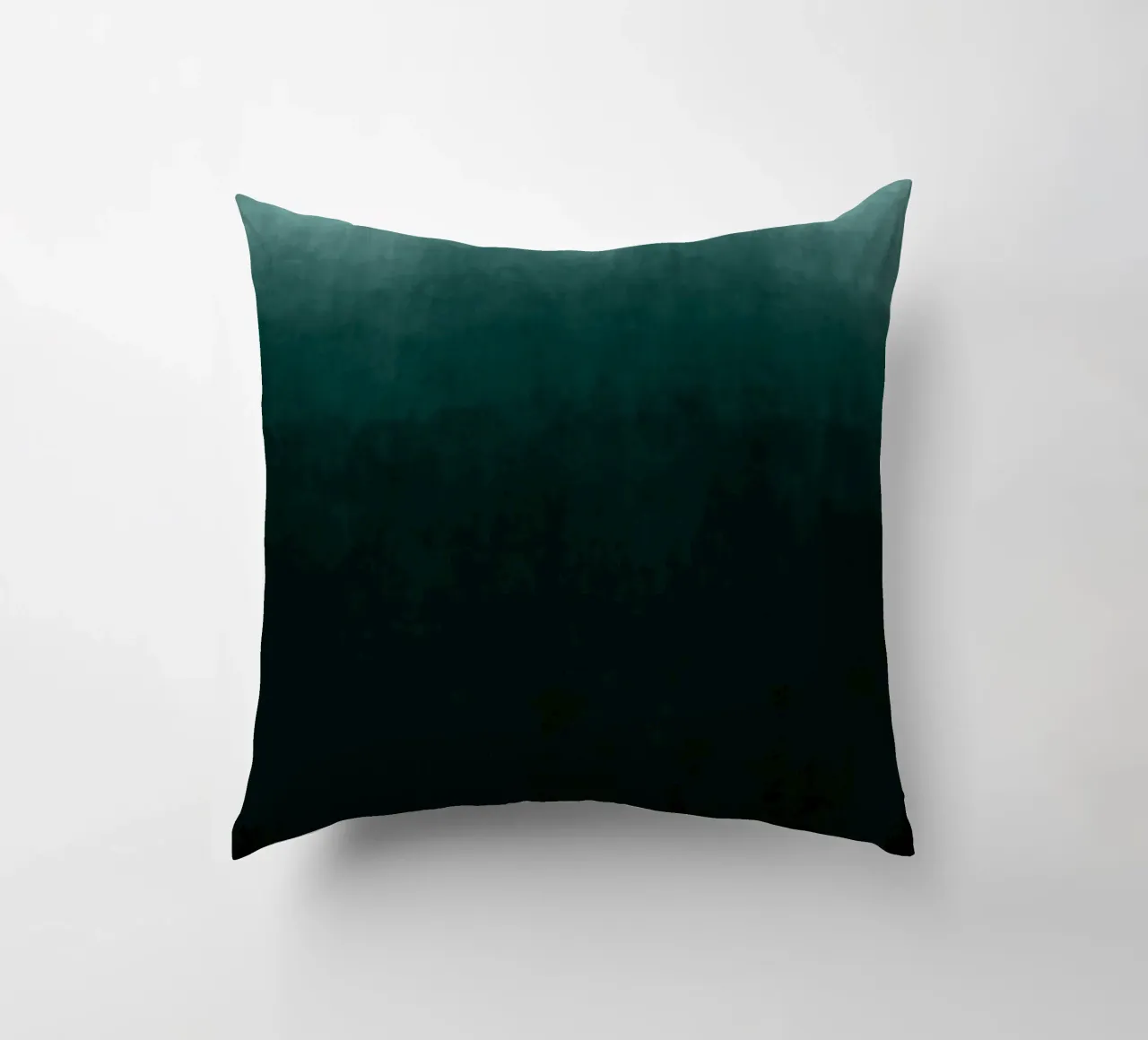 Stampa d'arte astratta a gradi verde smeraldo profondo cuscino da kookiepixel