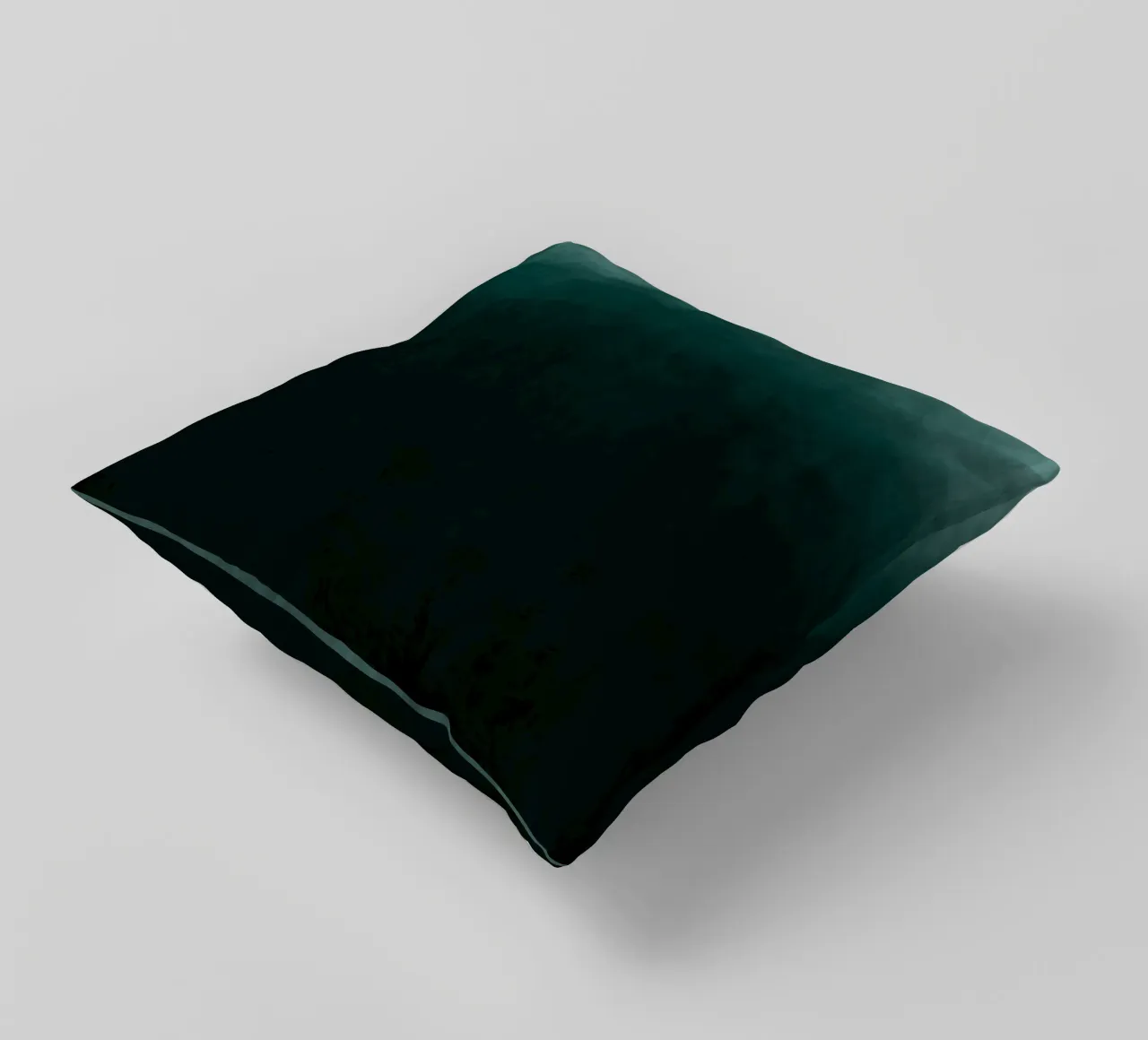 Stampa d'arte astratta a gradi verde smeraldo profondo cuscino da kookiepixel