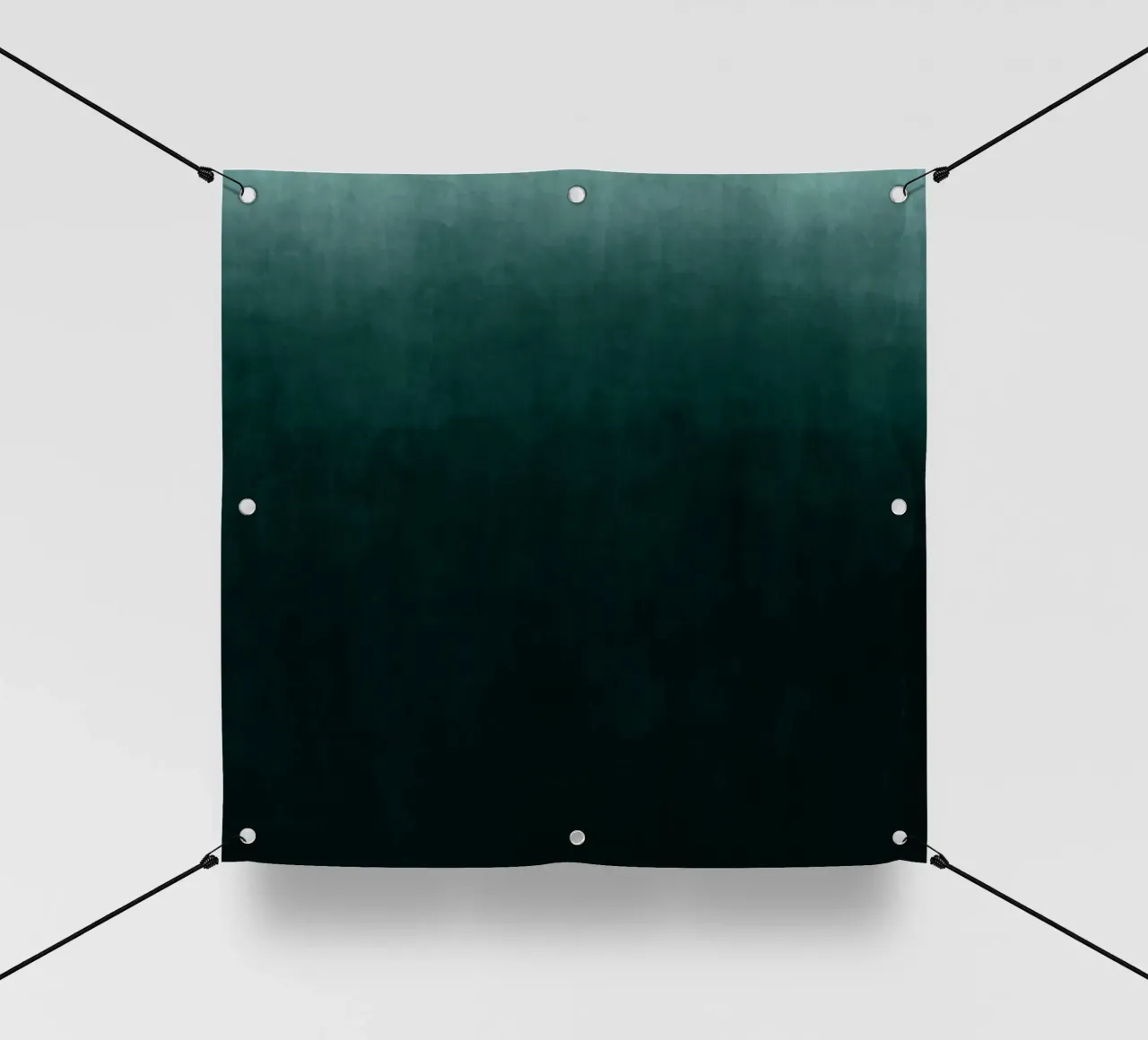 Diep smaragdgroen kleurverloop abstracte kunstdruk pvc-zeil van kookiepixel