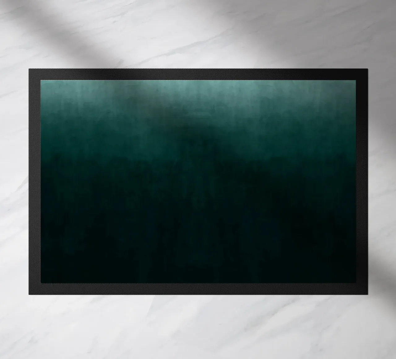Stampa d'arte astratta a gradi verde smeraldo profondo zerbino da kookiepixel
