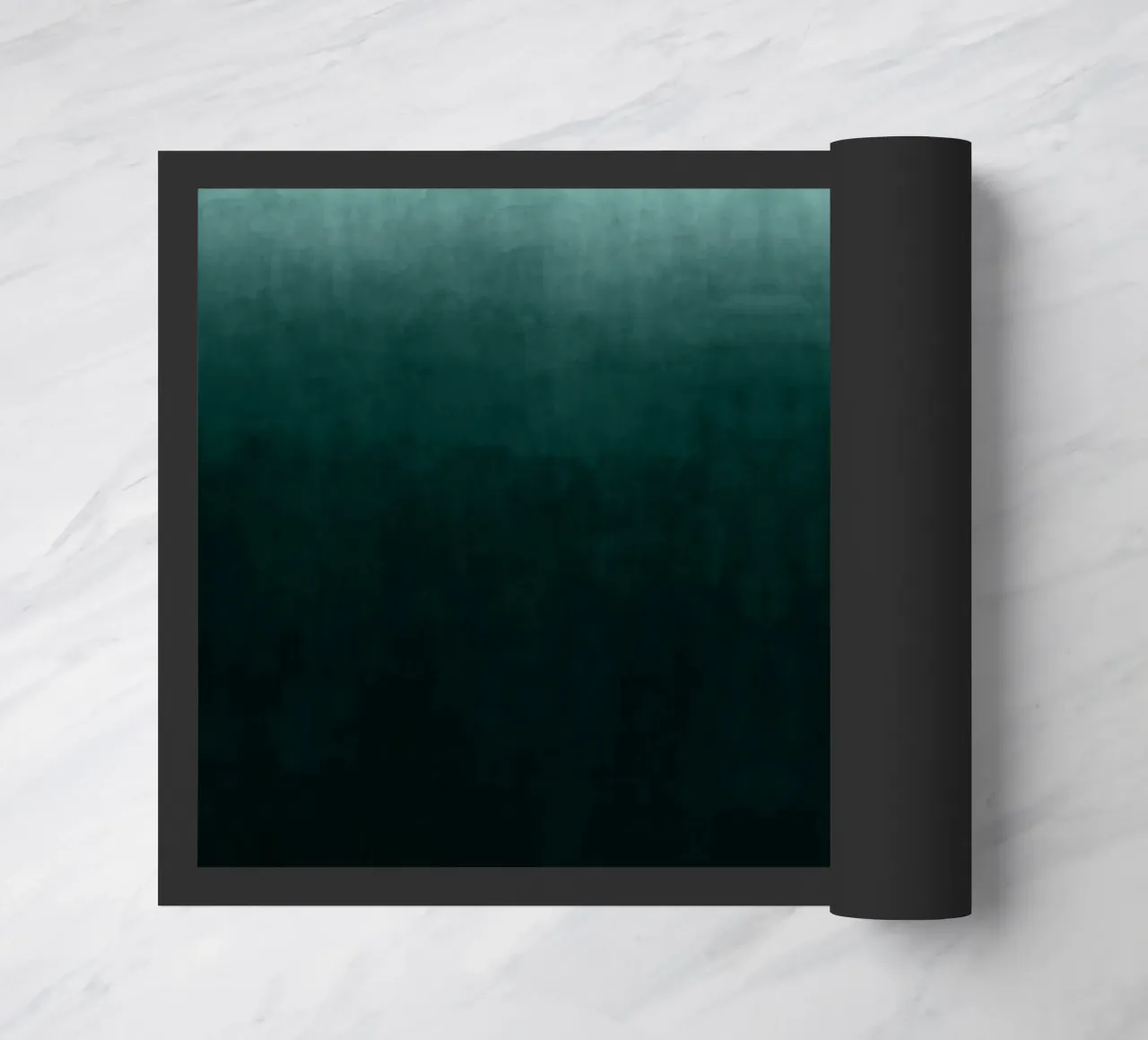Stampa d'arte astratta a gradi verde smeraldo profondo zerbino da kookiepixel
