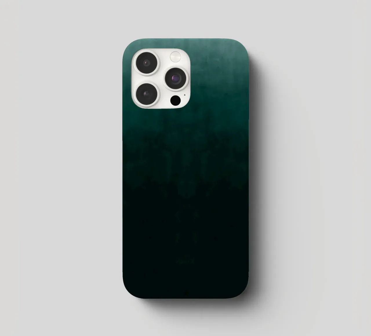 Deep Emerald Green Gradient Abstrakter Kunstdruck iPhone Hülle von kookiepixel