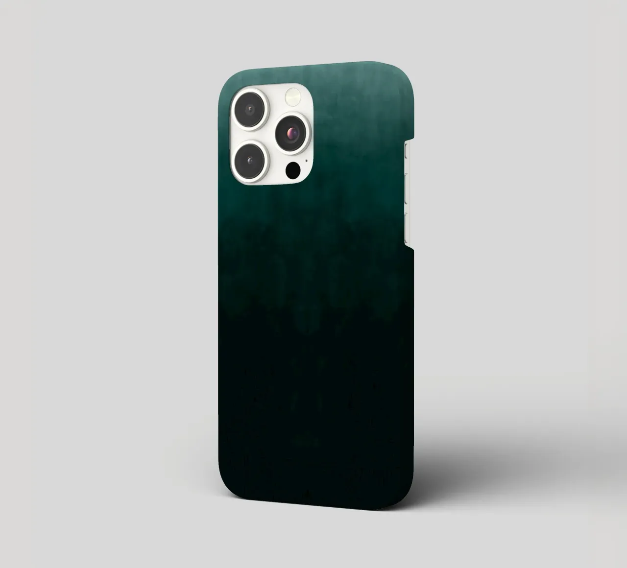 Deep Emerald Green Gradient Abstrakter Kunstdruck iPhone Hülle von kookiepixel