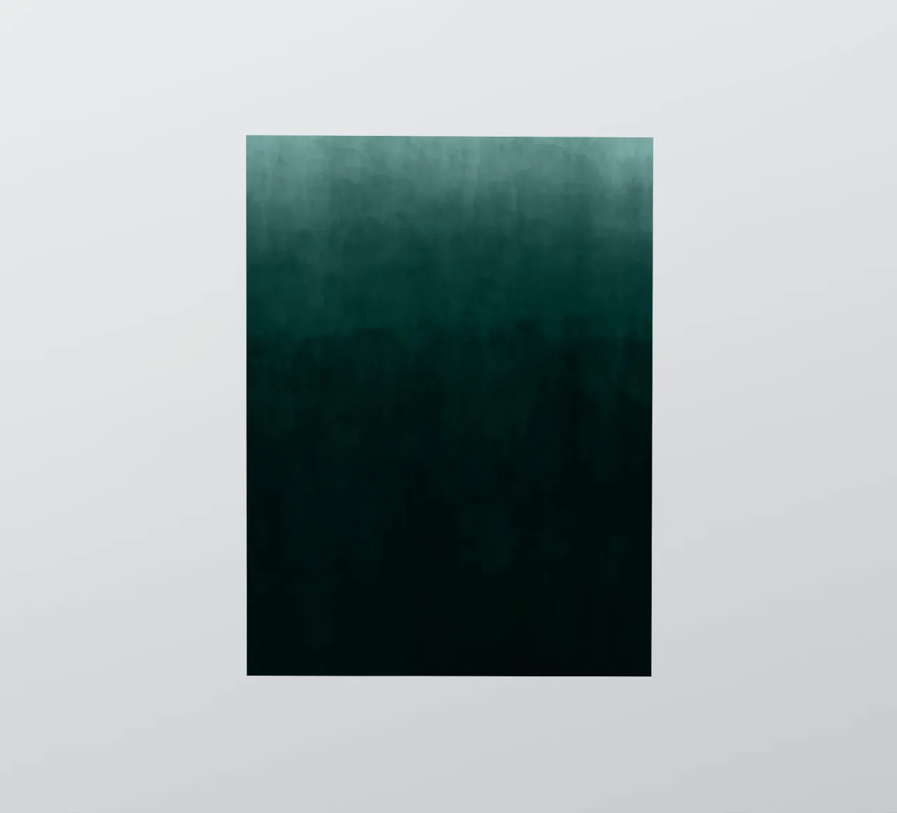 Deep Emerald Green Gradient Abstract Art Print sticker by kookiepixel