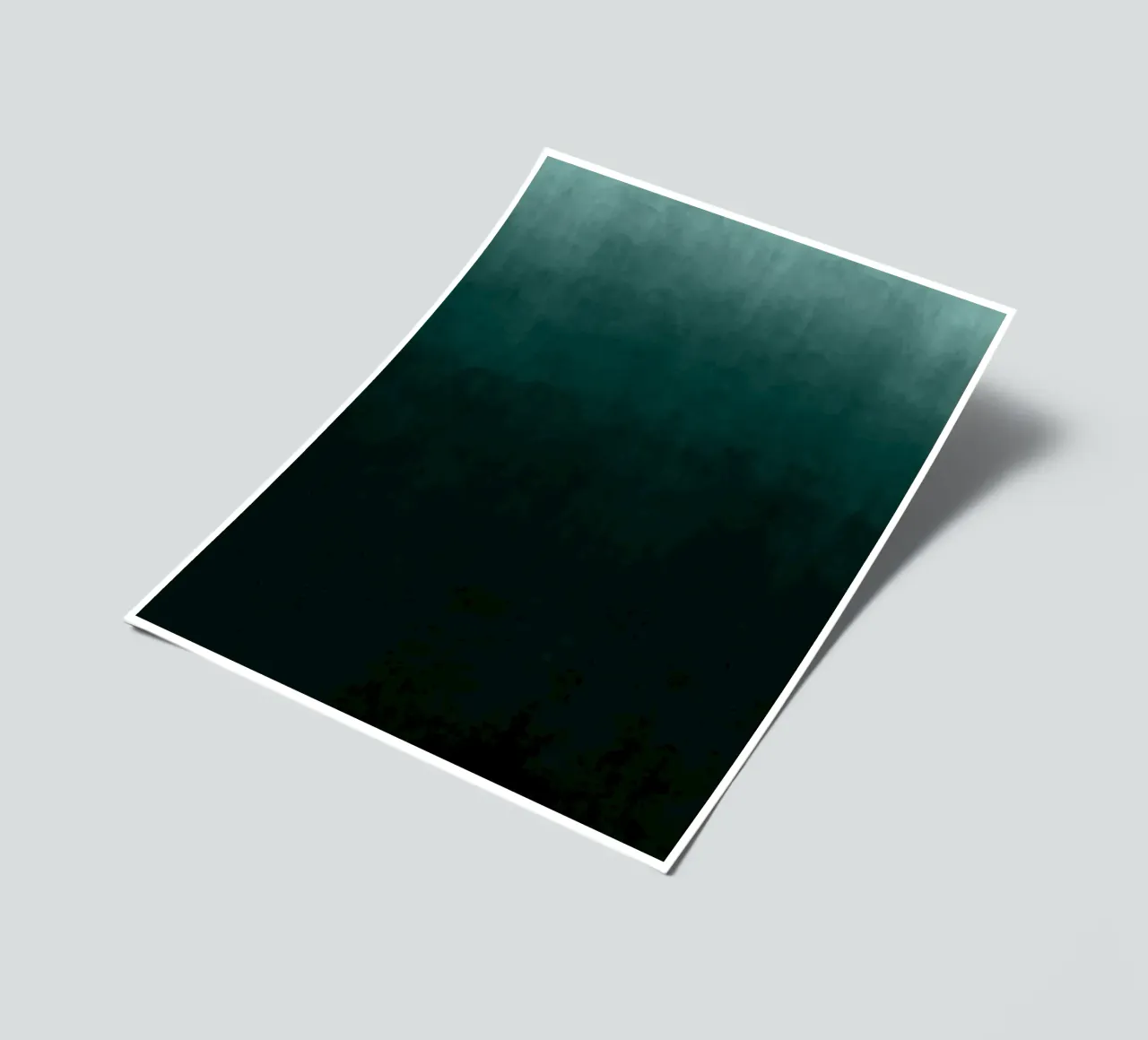 Diep smaragdgroen kleurverloop abstracte kunstdruk stickervel van kookiepixel