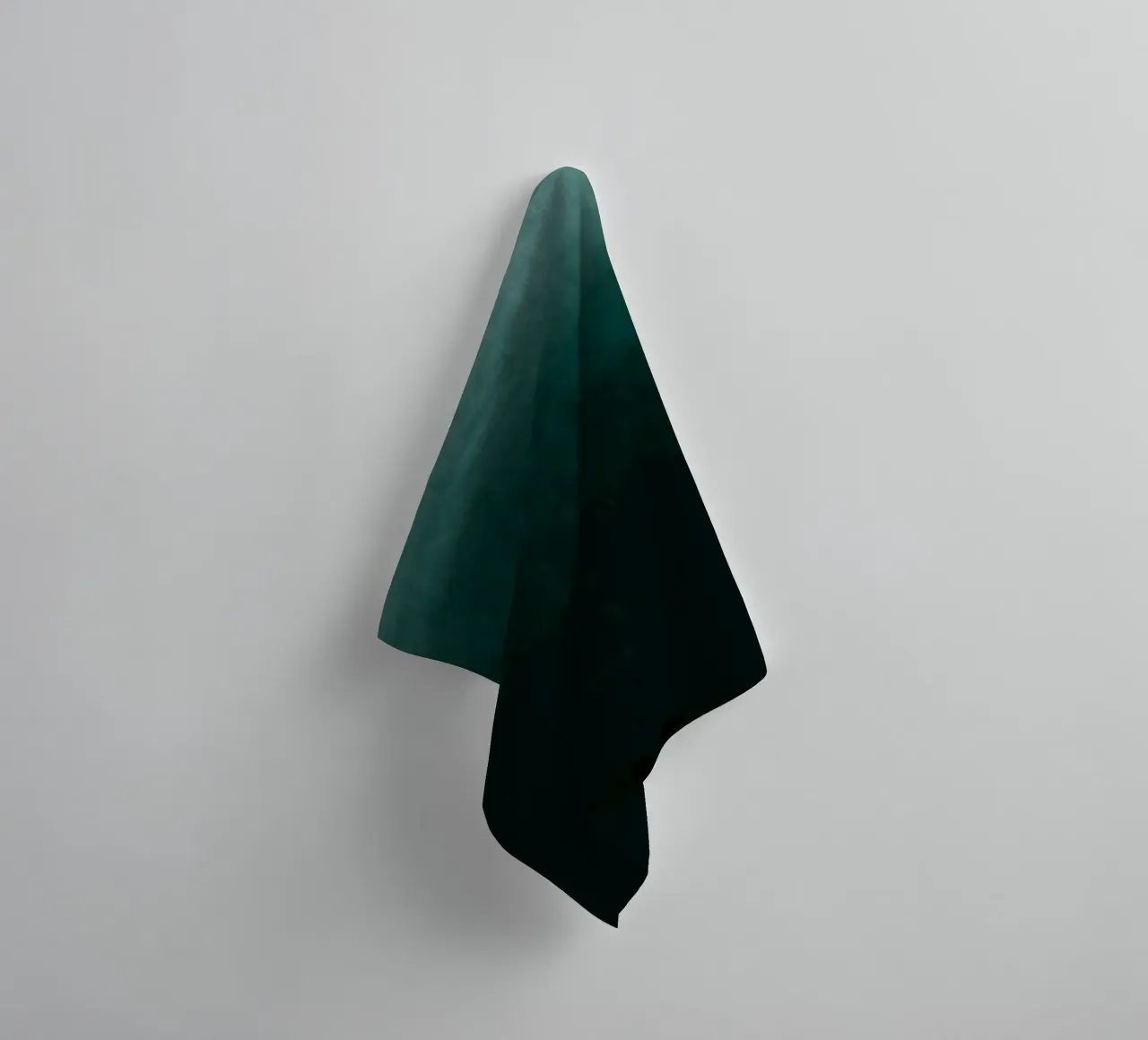 Diep smaragdgroen kleurverloop abstracte kunstdruk badhanddoek van kookiepixel